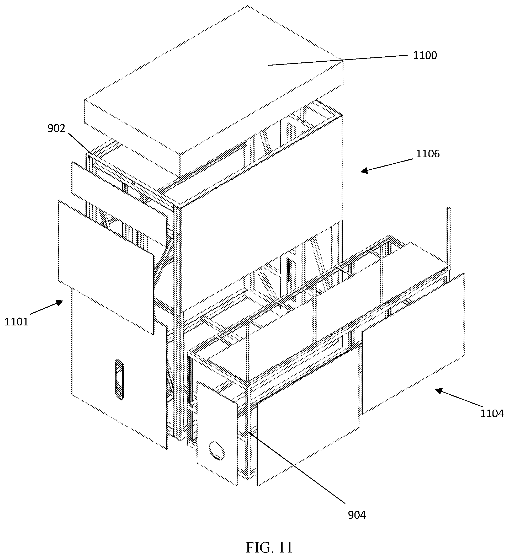 Patent US12319503 Figure 11 – Automated package delivery devices, machines, and systems