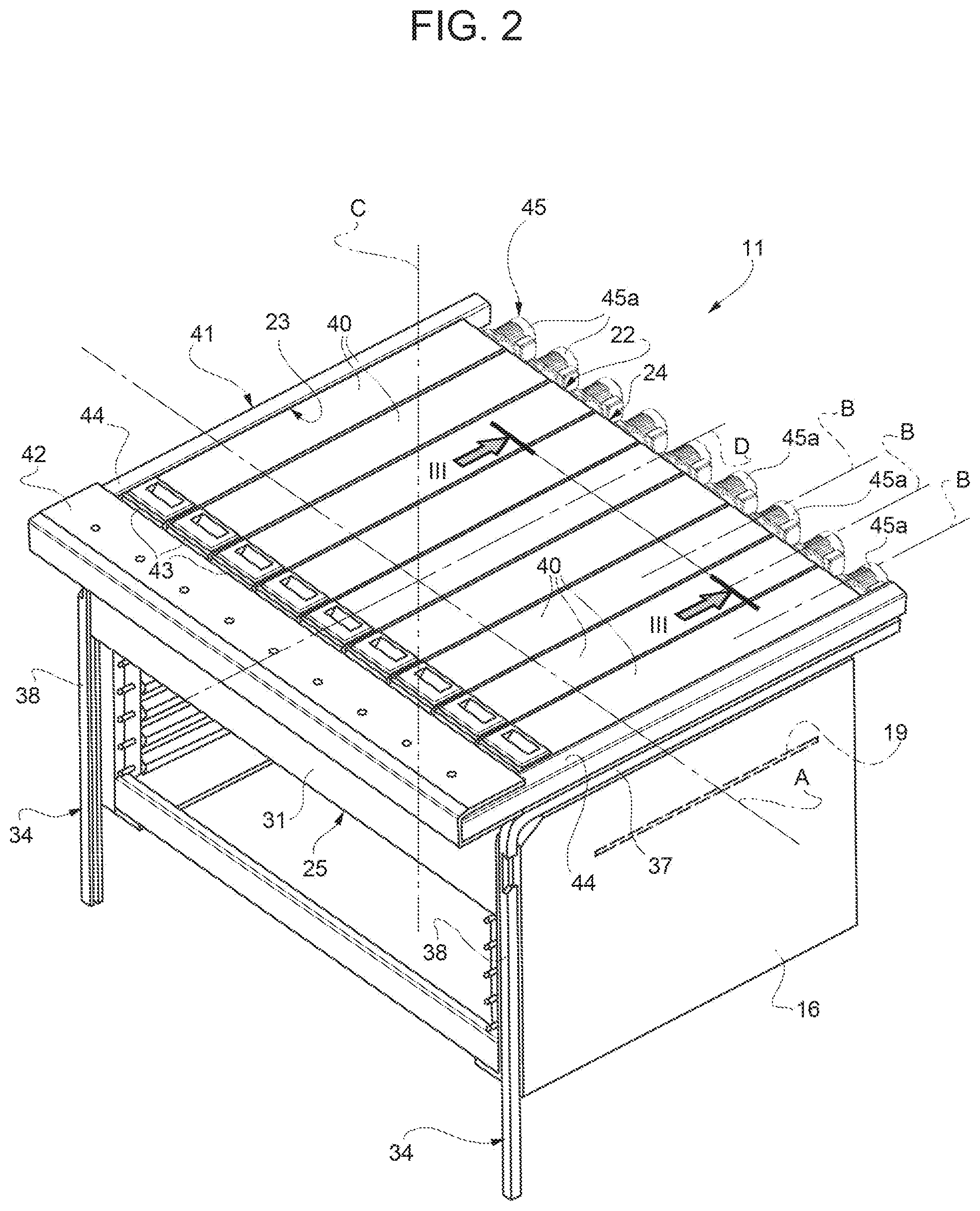 Patent US12319505 Figure 2 – Selective access device for a picking/deposit station in a warehouse, and picking/deposit station provided with such selective access device