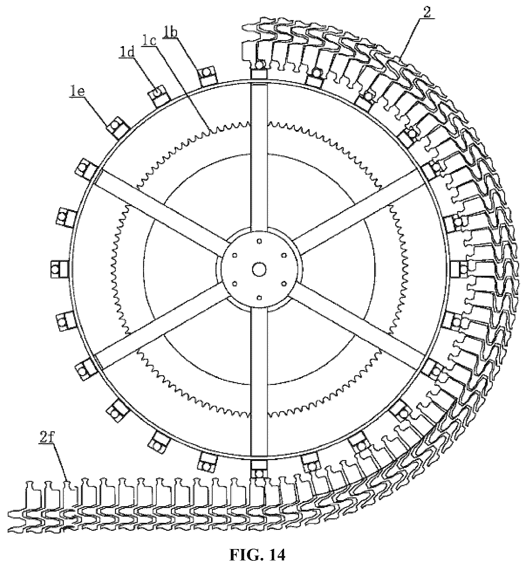 Patent US12319508 Figure 14 – Spiral conveyor
