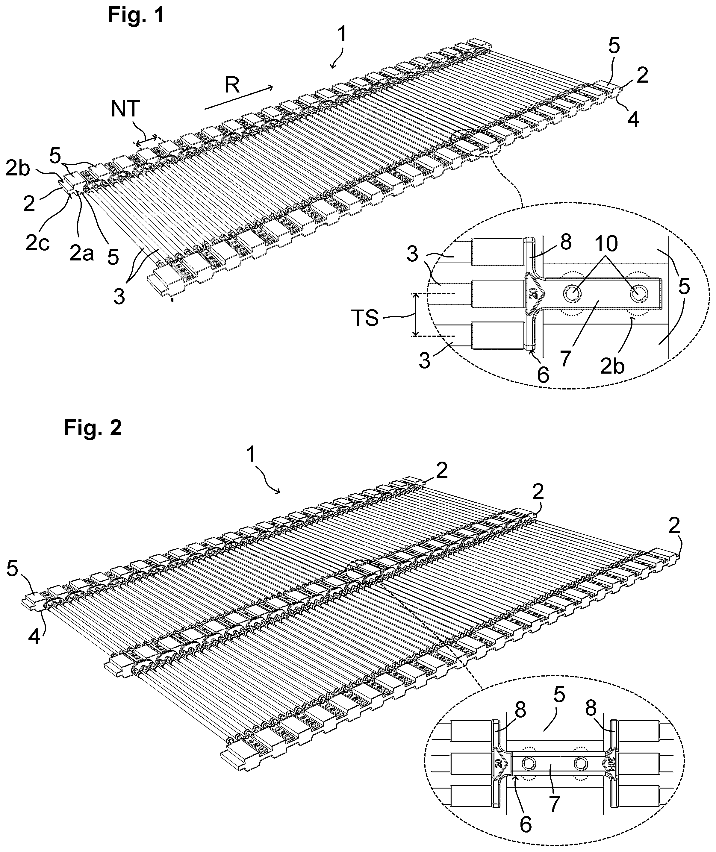 Patent US12319509 Figure 1 – Attachment piece, rod assembly and rod band