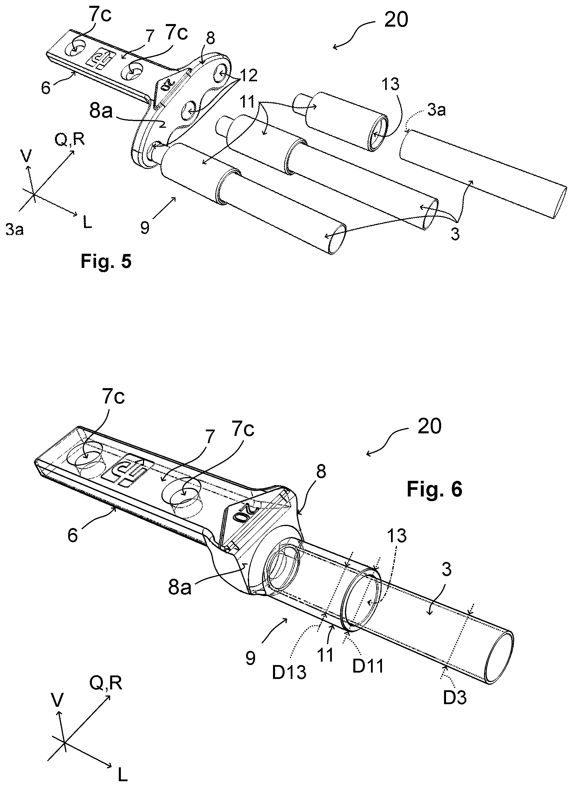 Patent US12319509 Figure 3 – Attachment piece, rod assembly and rod band