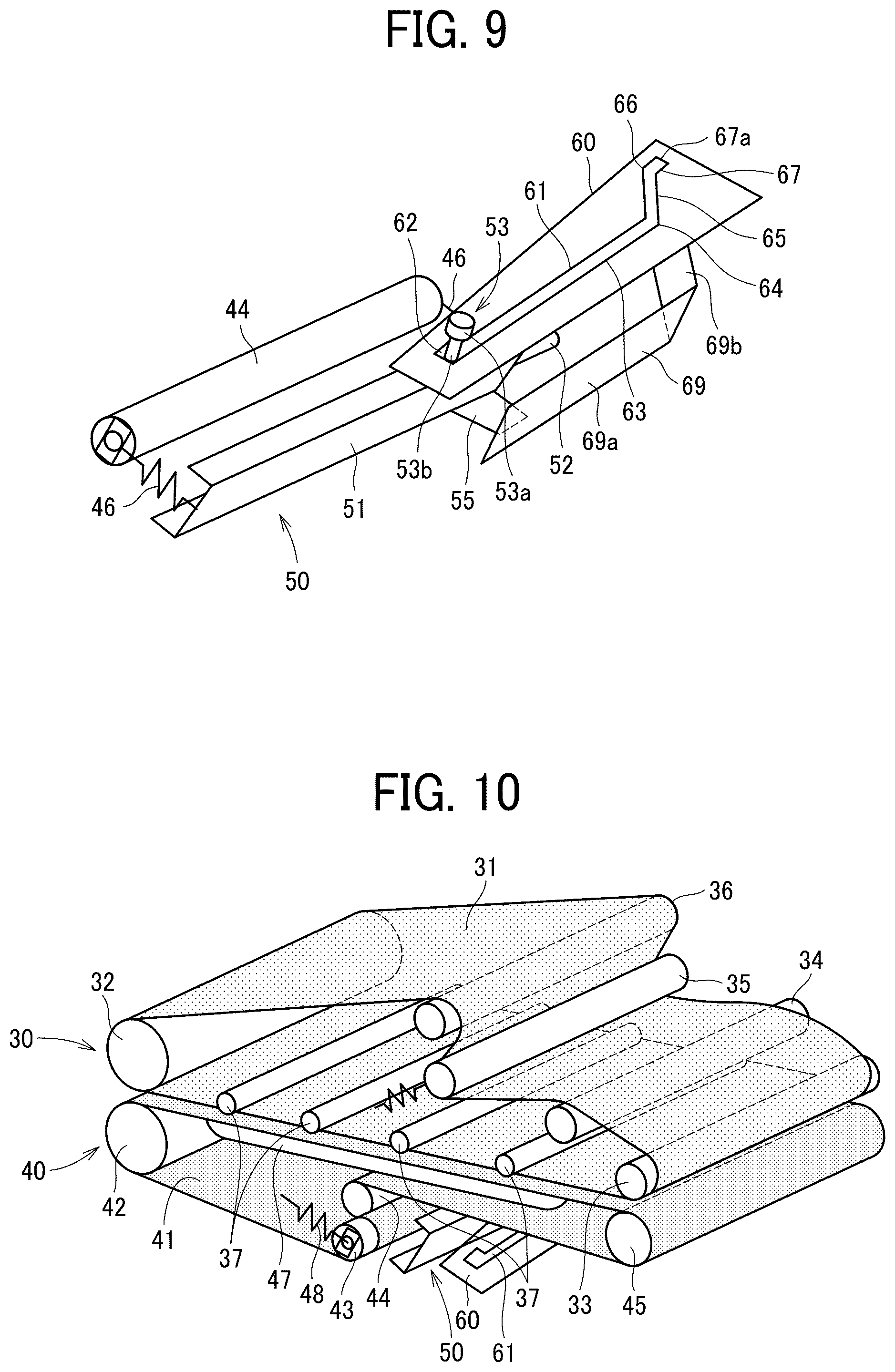Patent US12319511 Figure 9 – Device for attaching and detaching roller, and belt conveyor including the device