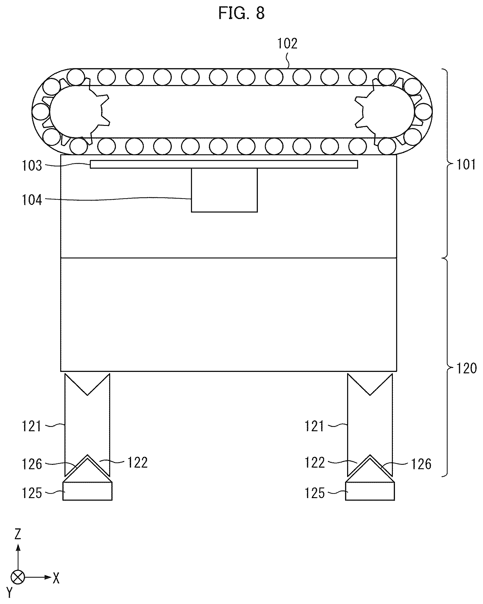 Patent US12319512 Figure 8 – Transfer system