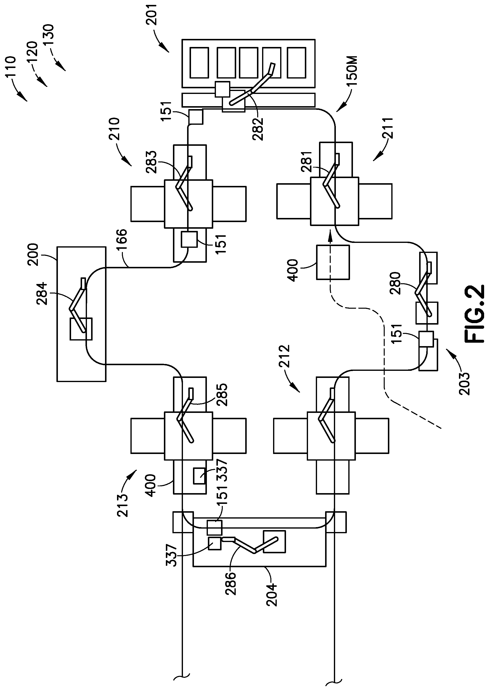 Patent US12319516 Figure 3 – Overhead labware transport system