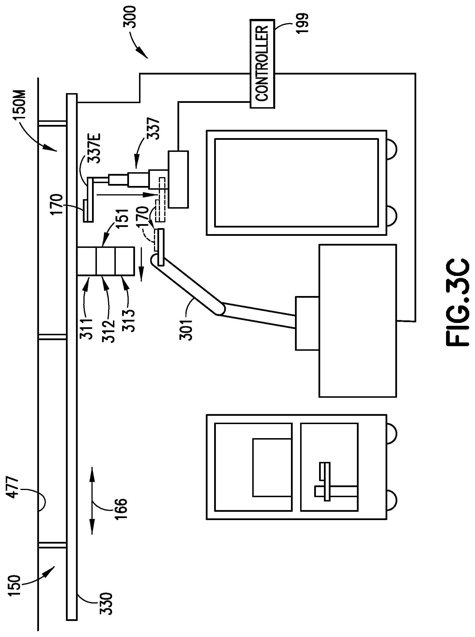 Patent US12319516 Figure 6 – Overhead labware transport system