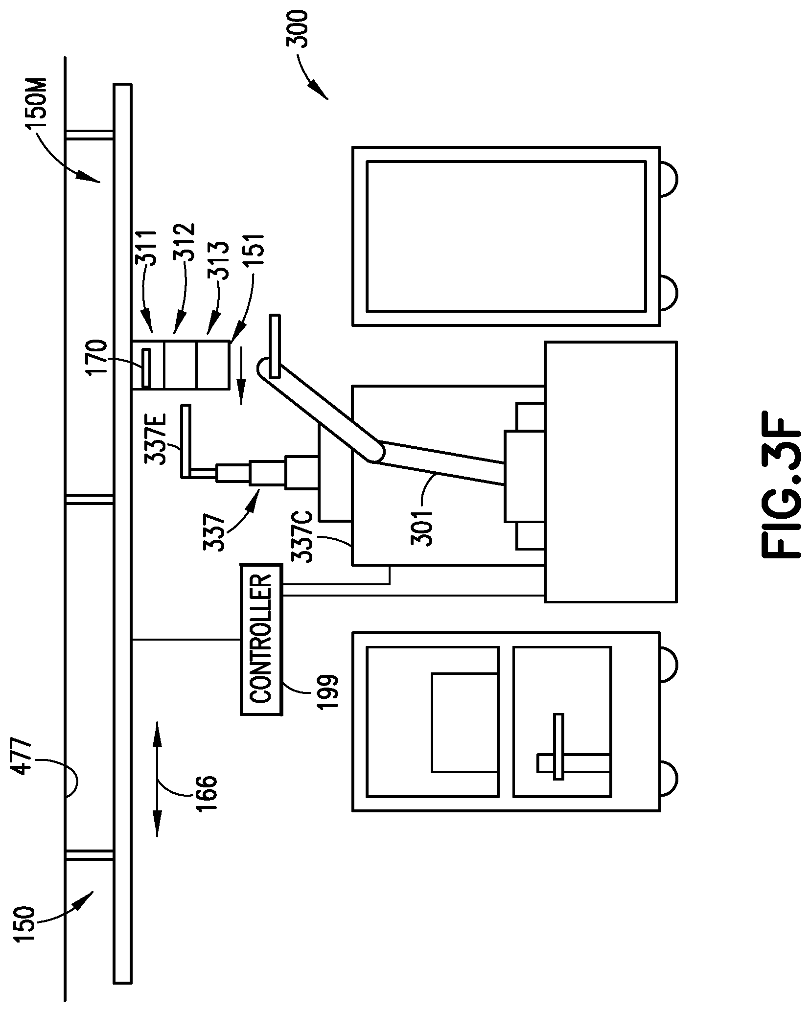 Patent US12319516 Figure 9 – Overhead labware transport system