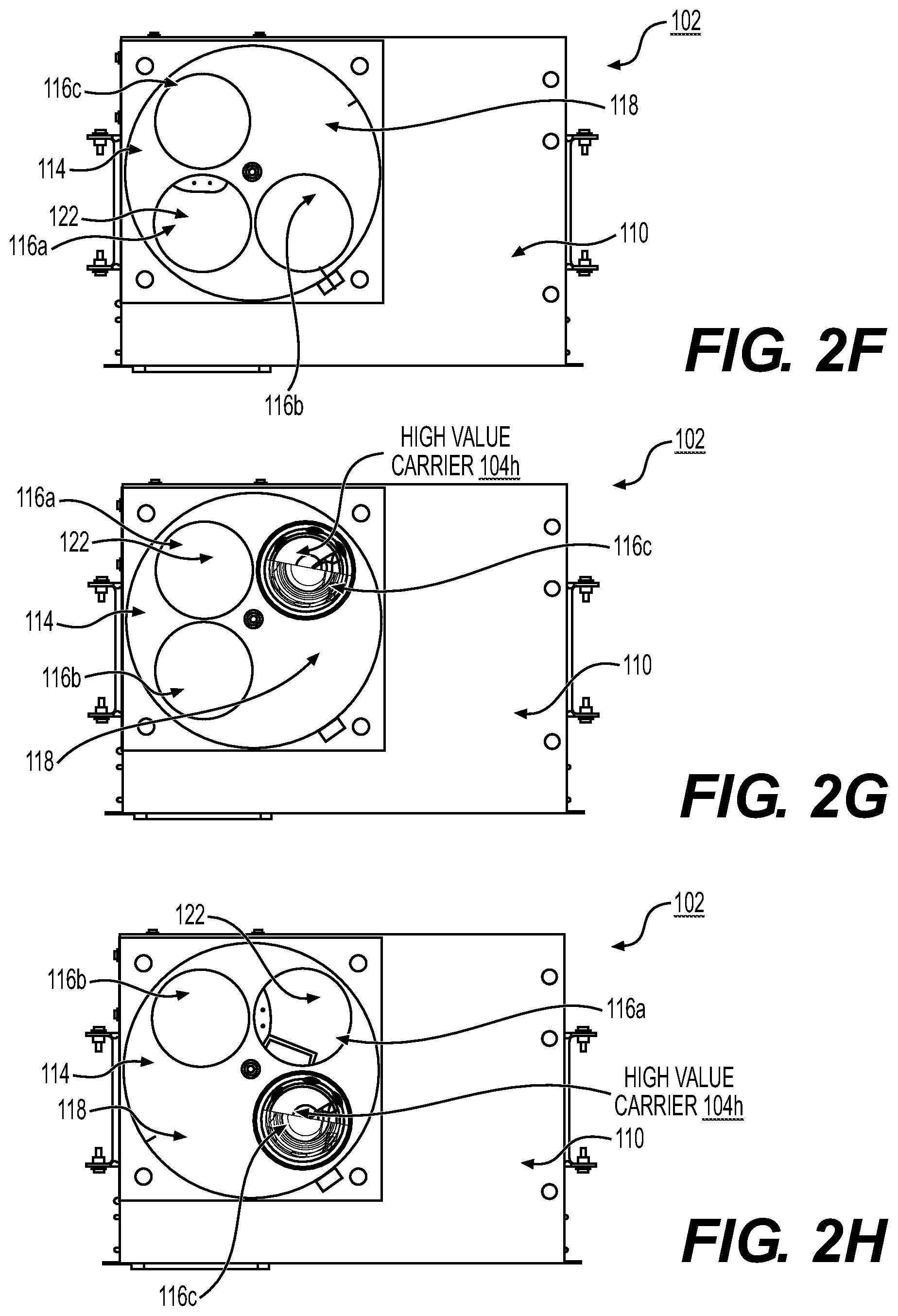 Patent US12319518 Figure 4 – Pneumatic tube system with secure carrier storage