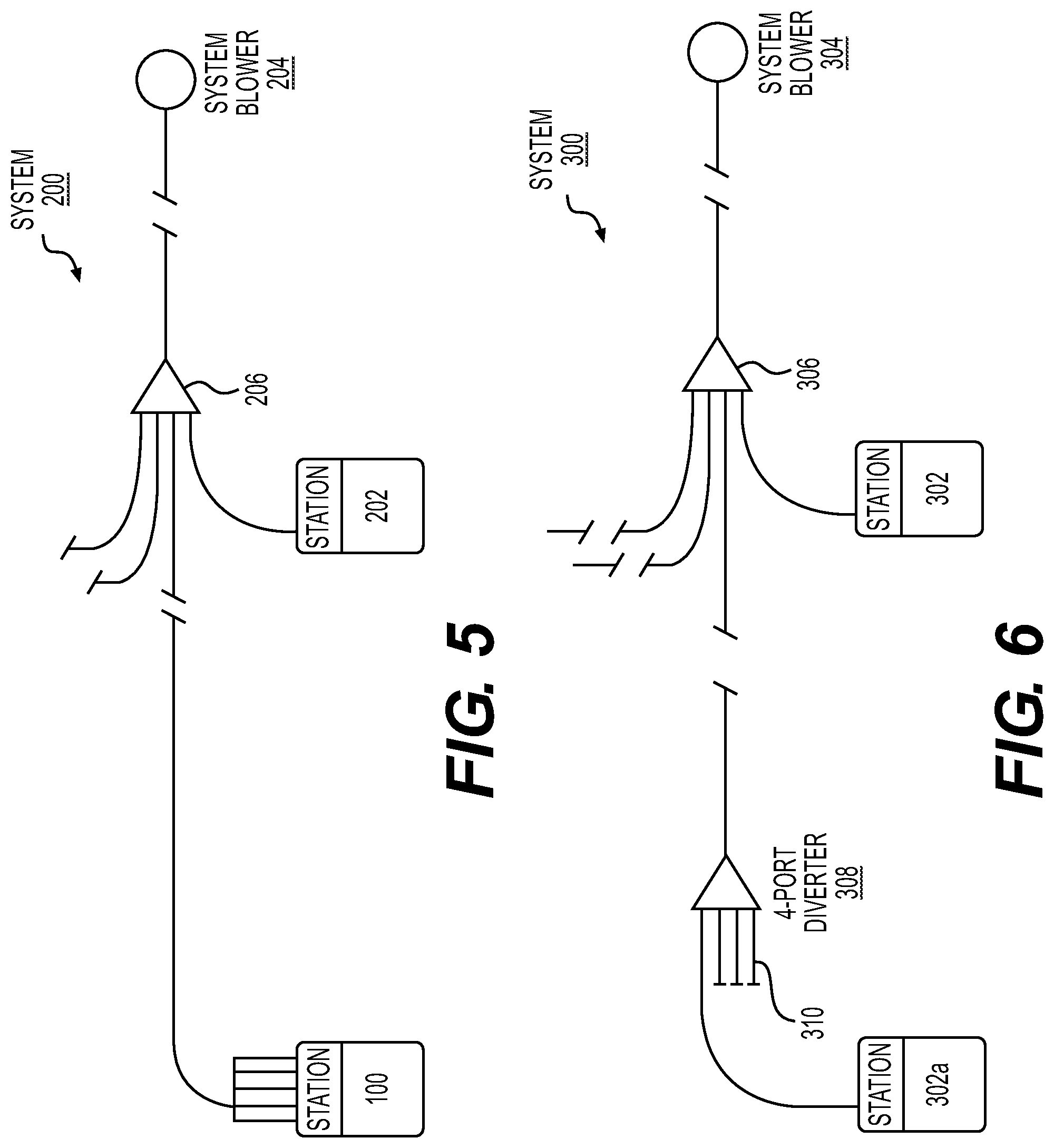 Patent US12319518 Figure 8 – Pneumatic tube system with secure carrier storage