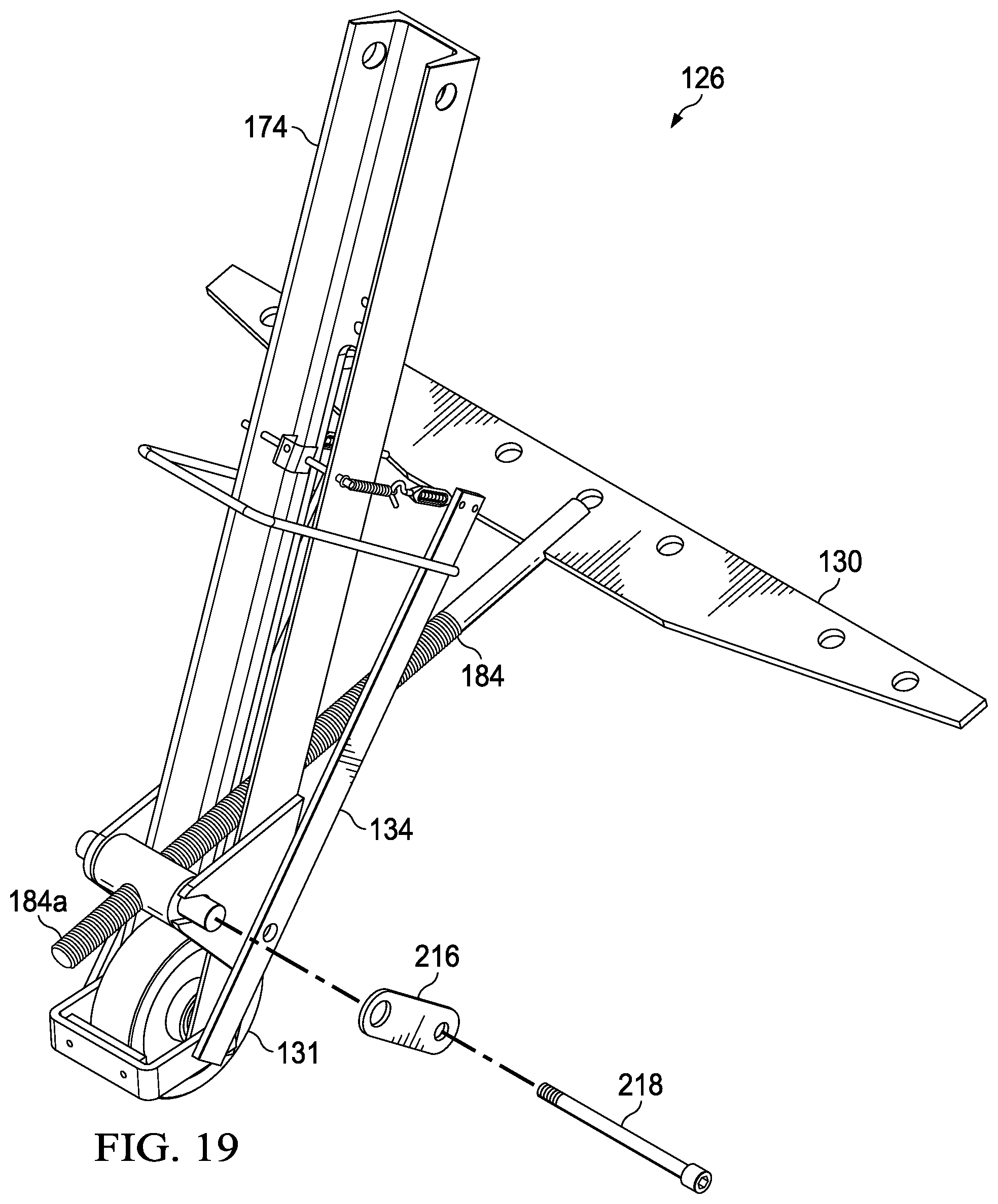 Patent US12319523 Figure 18 – Dock leveler with lip hinge