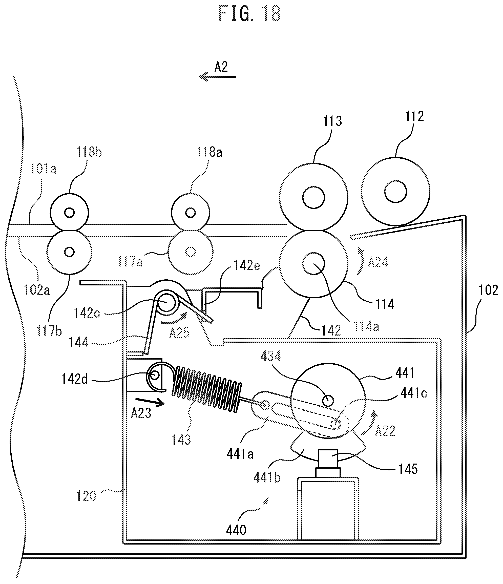 Patent US12319529 Figure 18 – Medium conveying apparatus to keep separation roller pressed toward feed roller