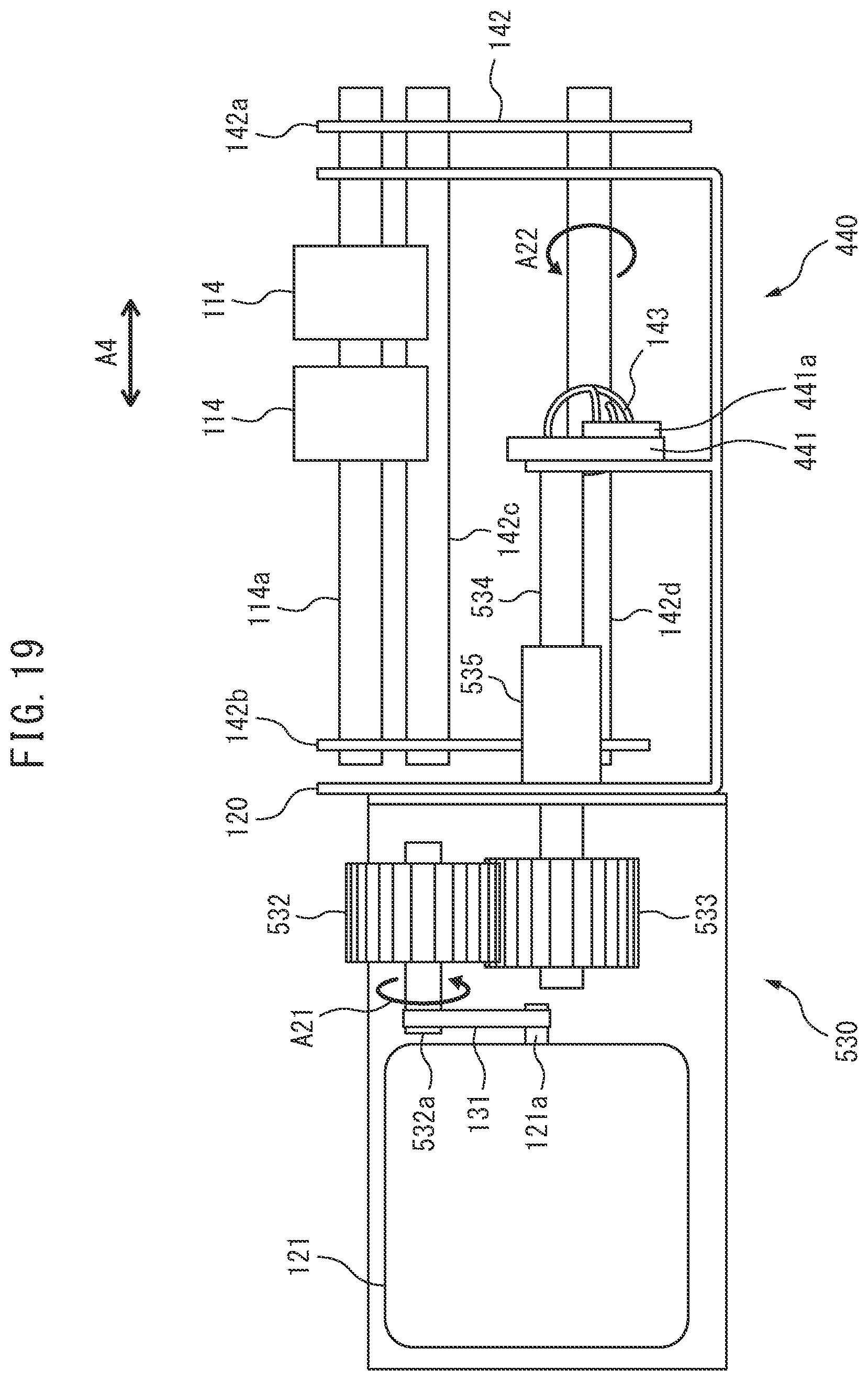 Patent US12319529 Figure 19 – Medium conveying apparatus to keep separation roller pressed toward feed roller