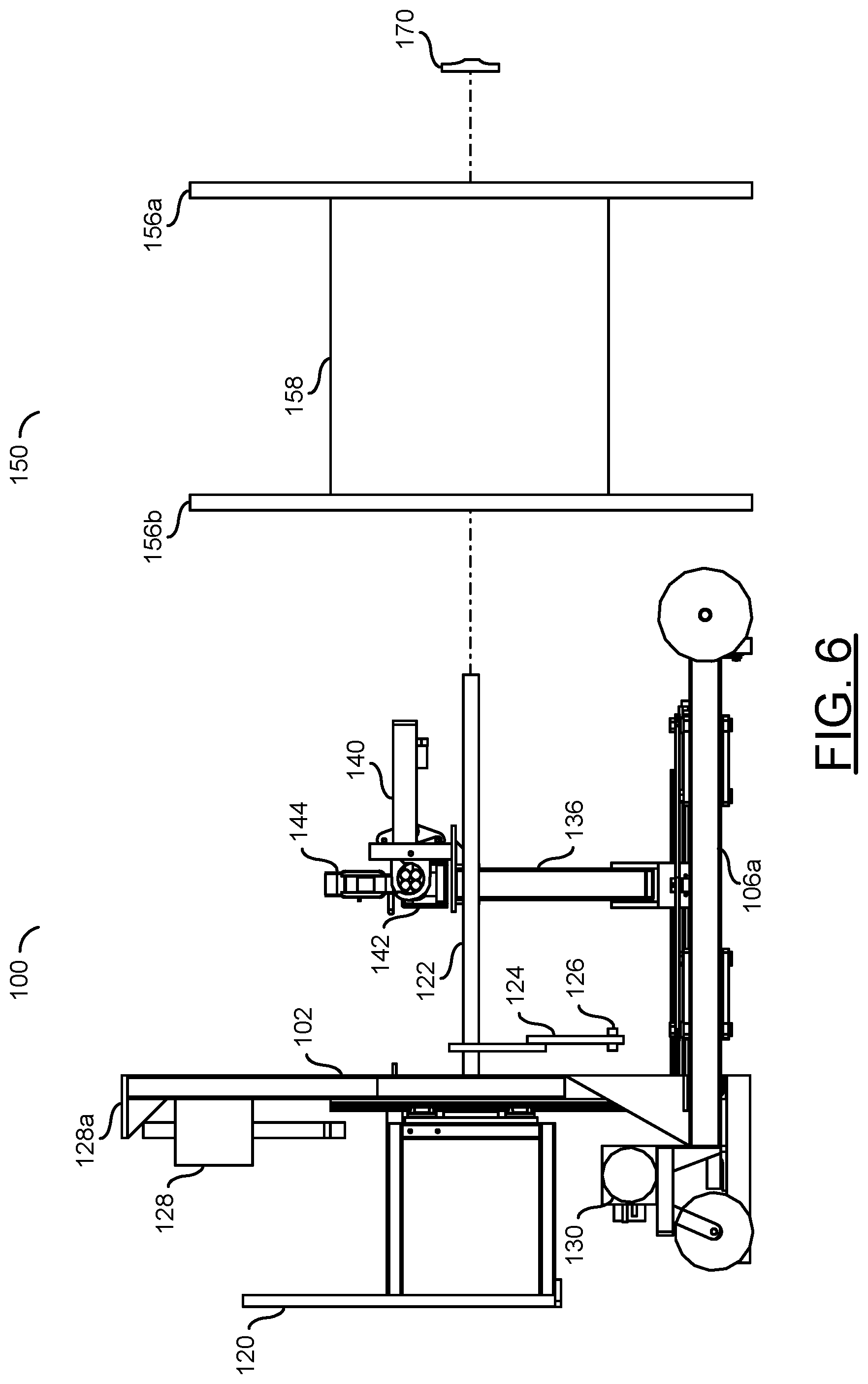 Patent US12319535 Figure 5 – Reel take-up machine
