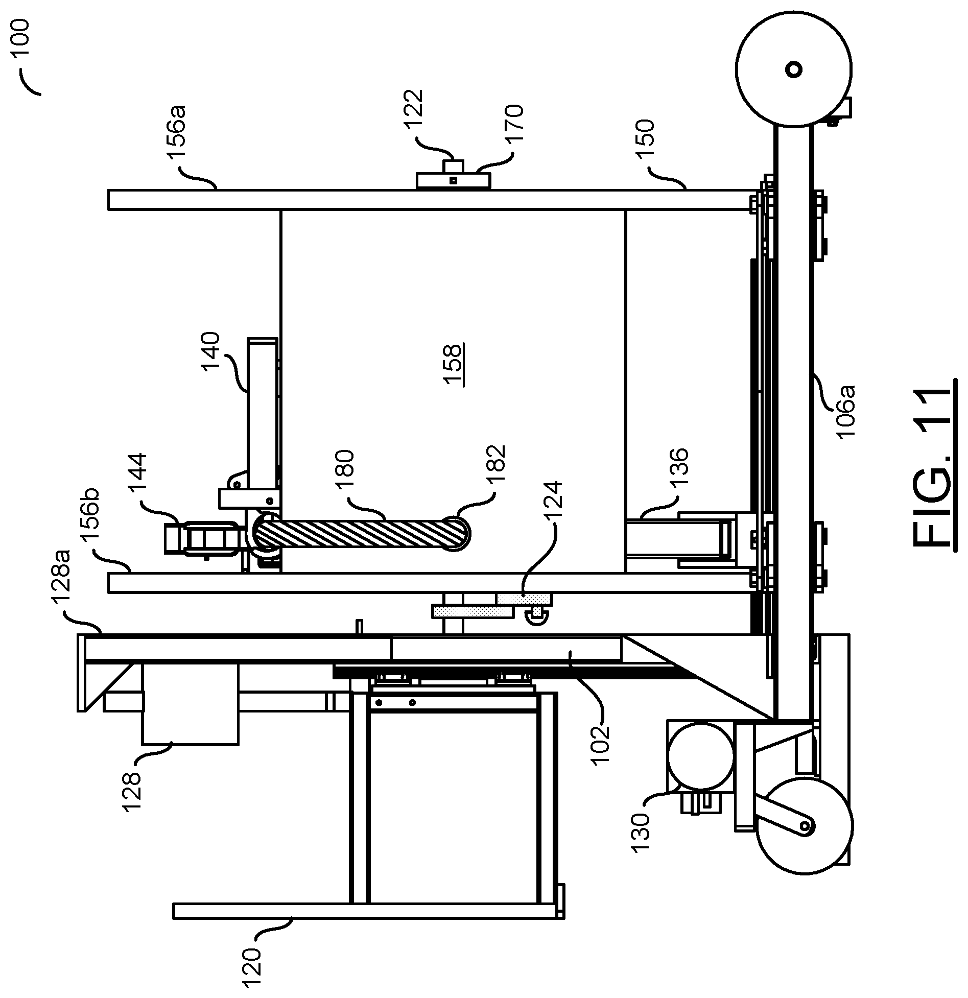 Patent US12319535 Figure 8 – Reel take-up machine