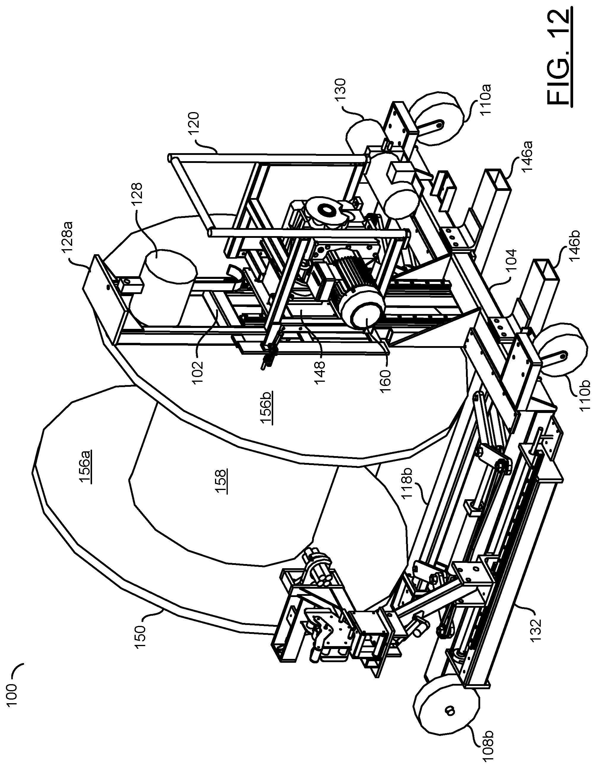 Patent US12319535 Figure 9 – Reel take-up machine