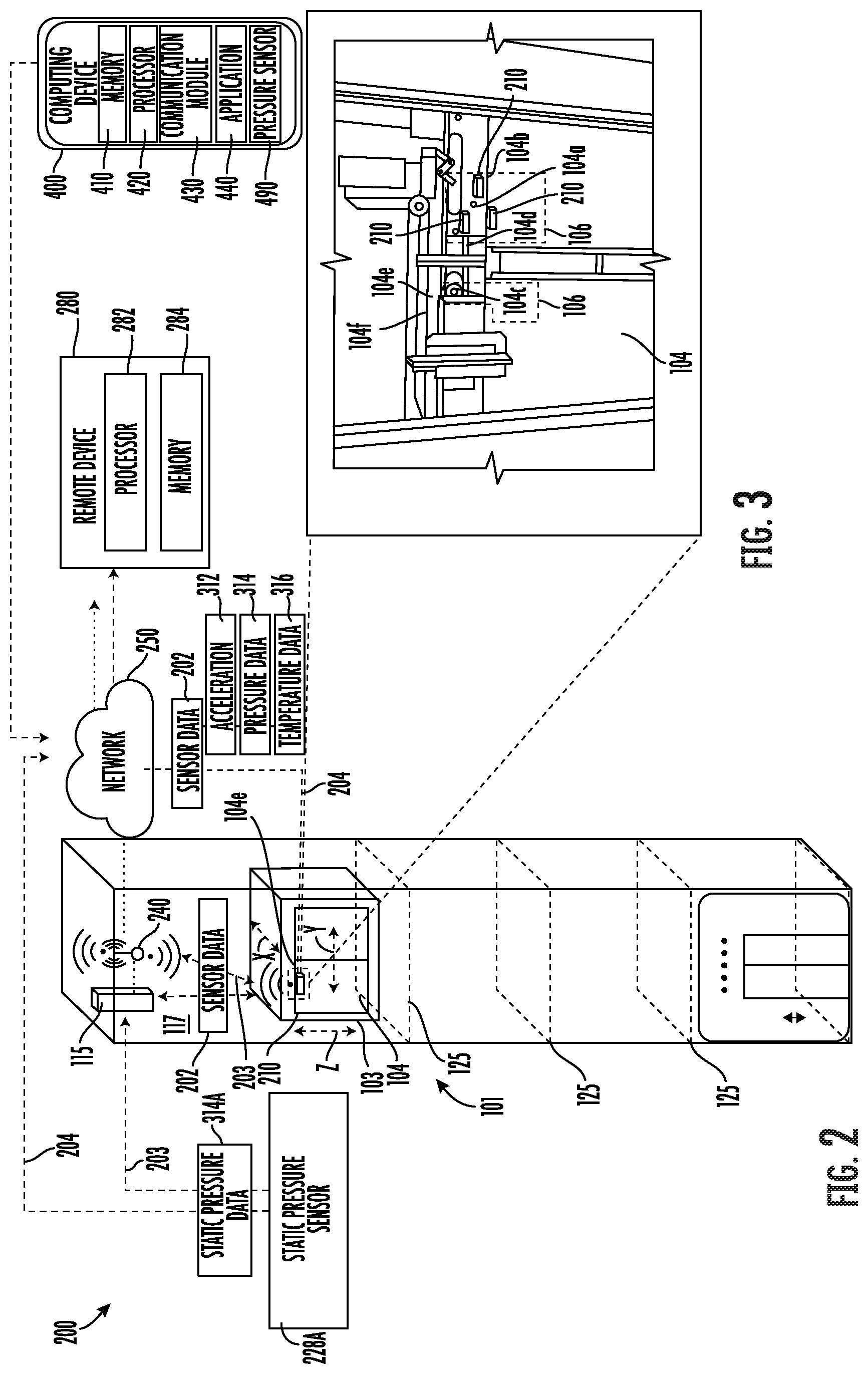 Patent US12319539 Figure 2 – Air pressure floor table detection: statistical analysis of location