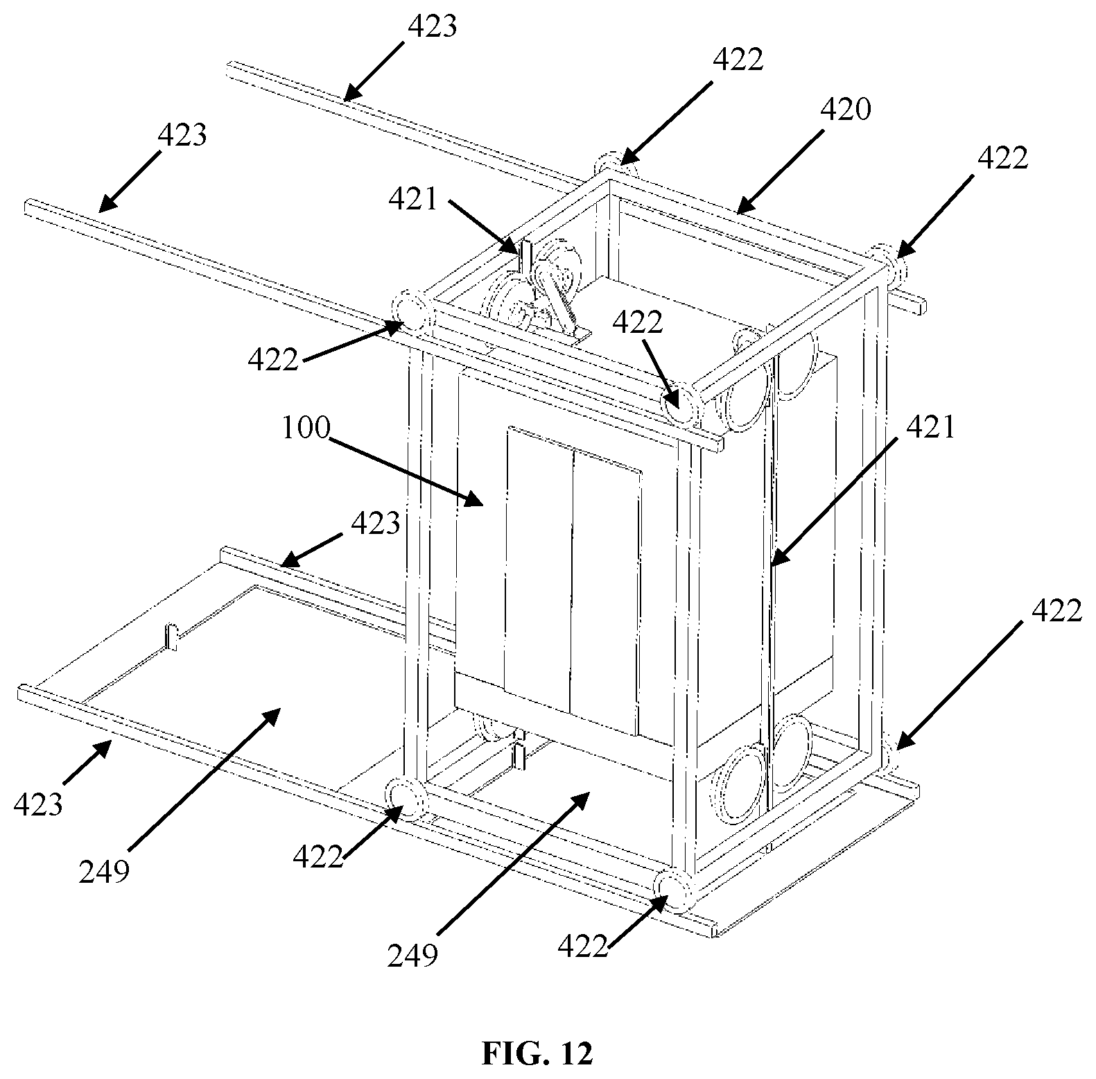 Patent US12319542 Figure 13 – Dynamic tractive drive for vertical transportation system
