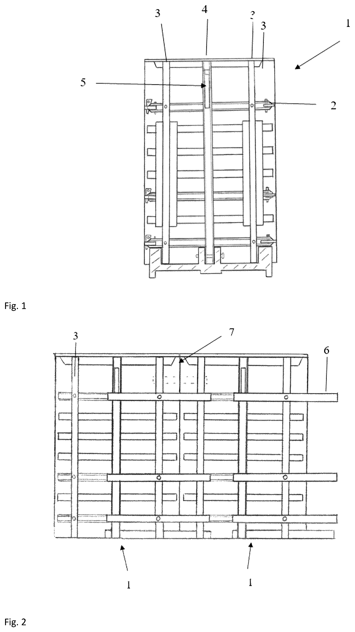 Patent US12319543 Figure 1 – Point-loaded lifting fork for lifting standing formwork