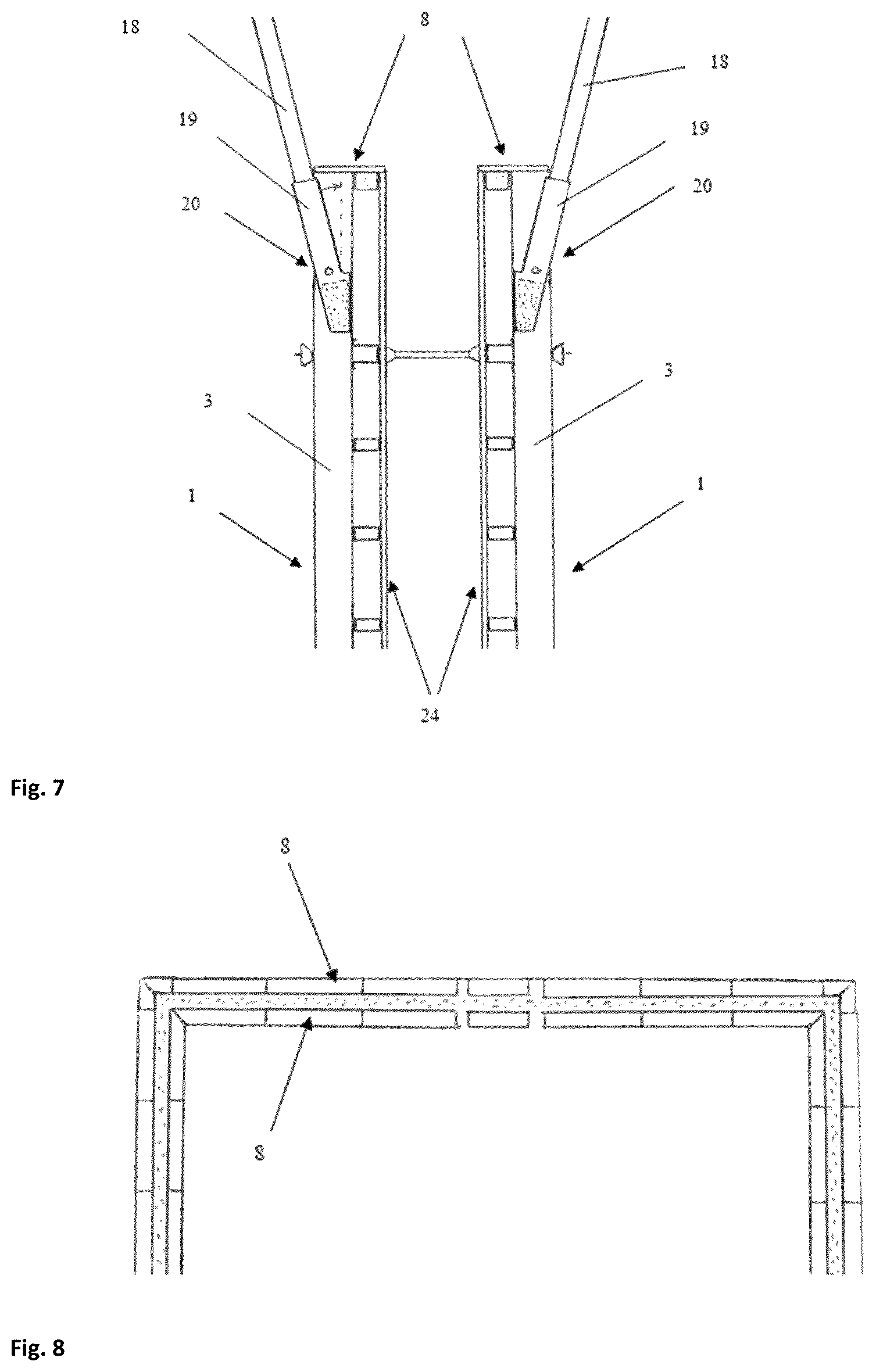 Patent US12319543 Figure 4 – Point-loaded lifting fork for lifting standing formwork