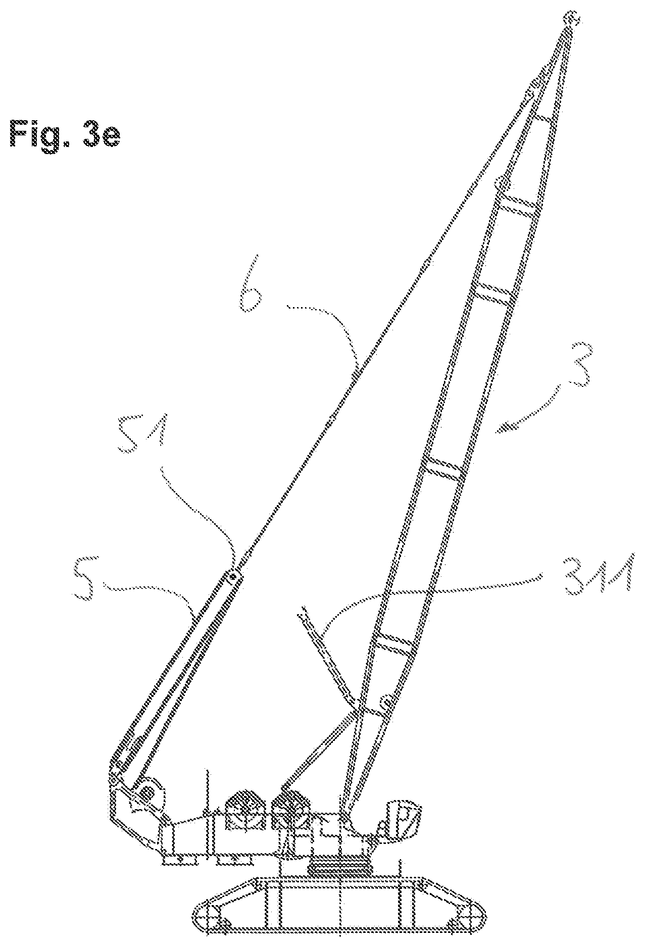 Patent US12319547 Figure 3 – Crane having a counter-boom and method for erecting the counter-boom