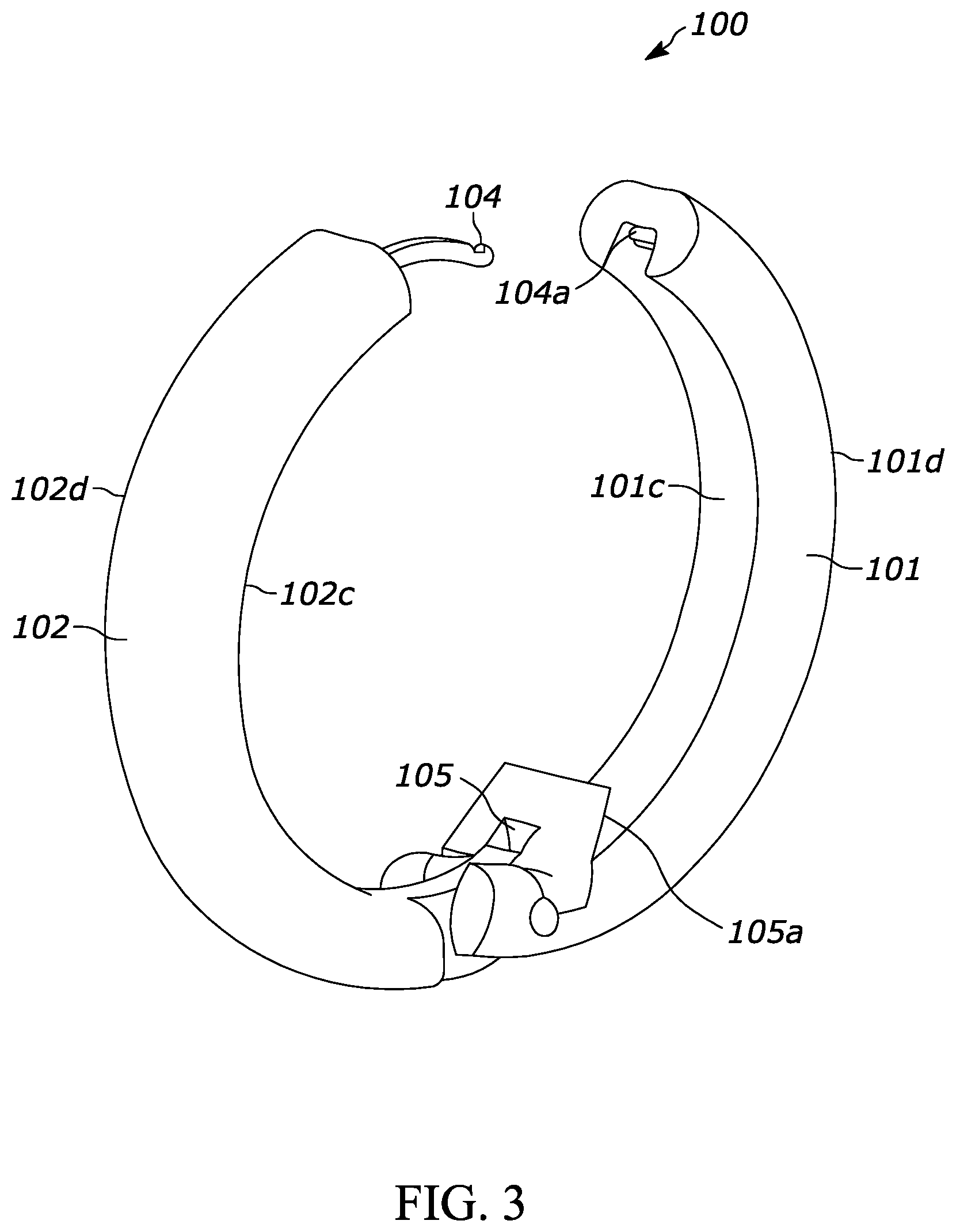 Patent US12319554 Figure 3 – Dual-purpose crown cap-removing and jewelry device