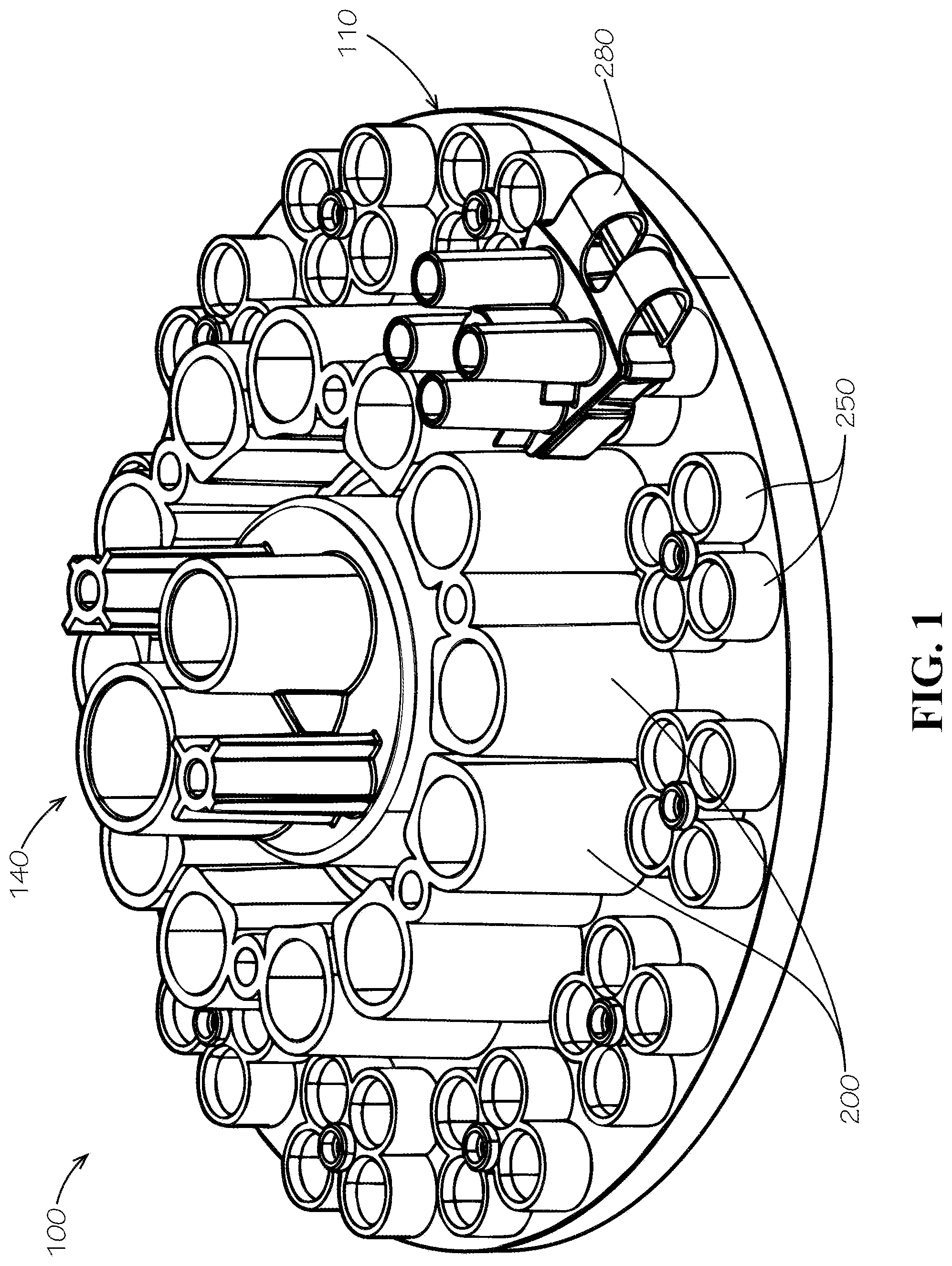 Patent US12319557 Figure 1 – Dispensing nozzle assemblies with static mixers