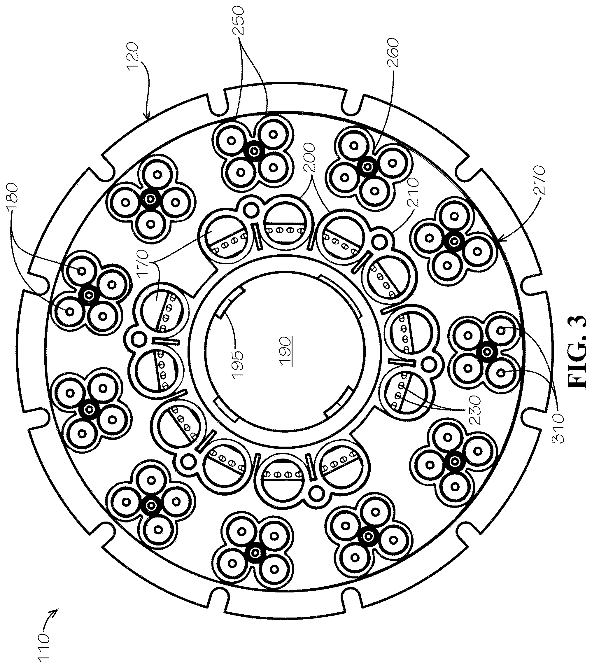 Patent US12319557 Figure 3 – Dispensing nozzle assemblies with static mixers