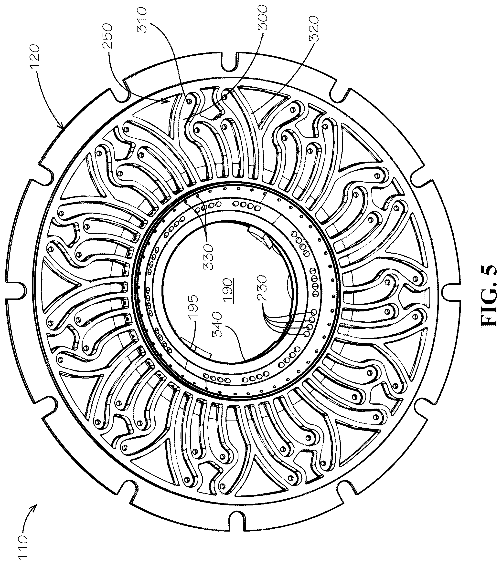 Patent US12319557 Figure 5 – Dispensing nozzle assemblies with static mixers