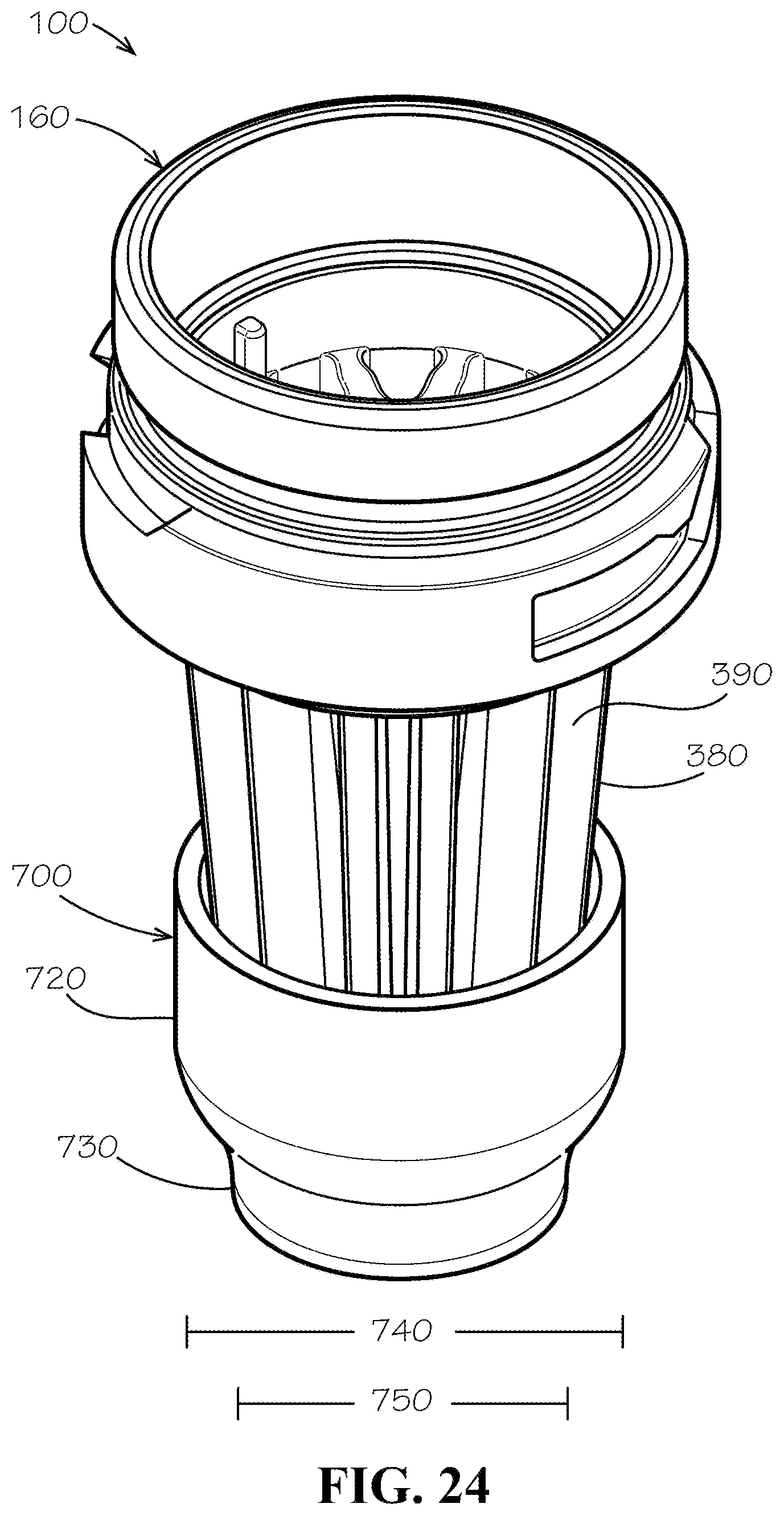 Patent US12319557 Figure 16 – Dispensing nozzle assemblies with static mixers