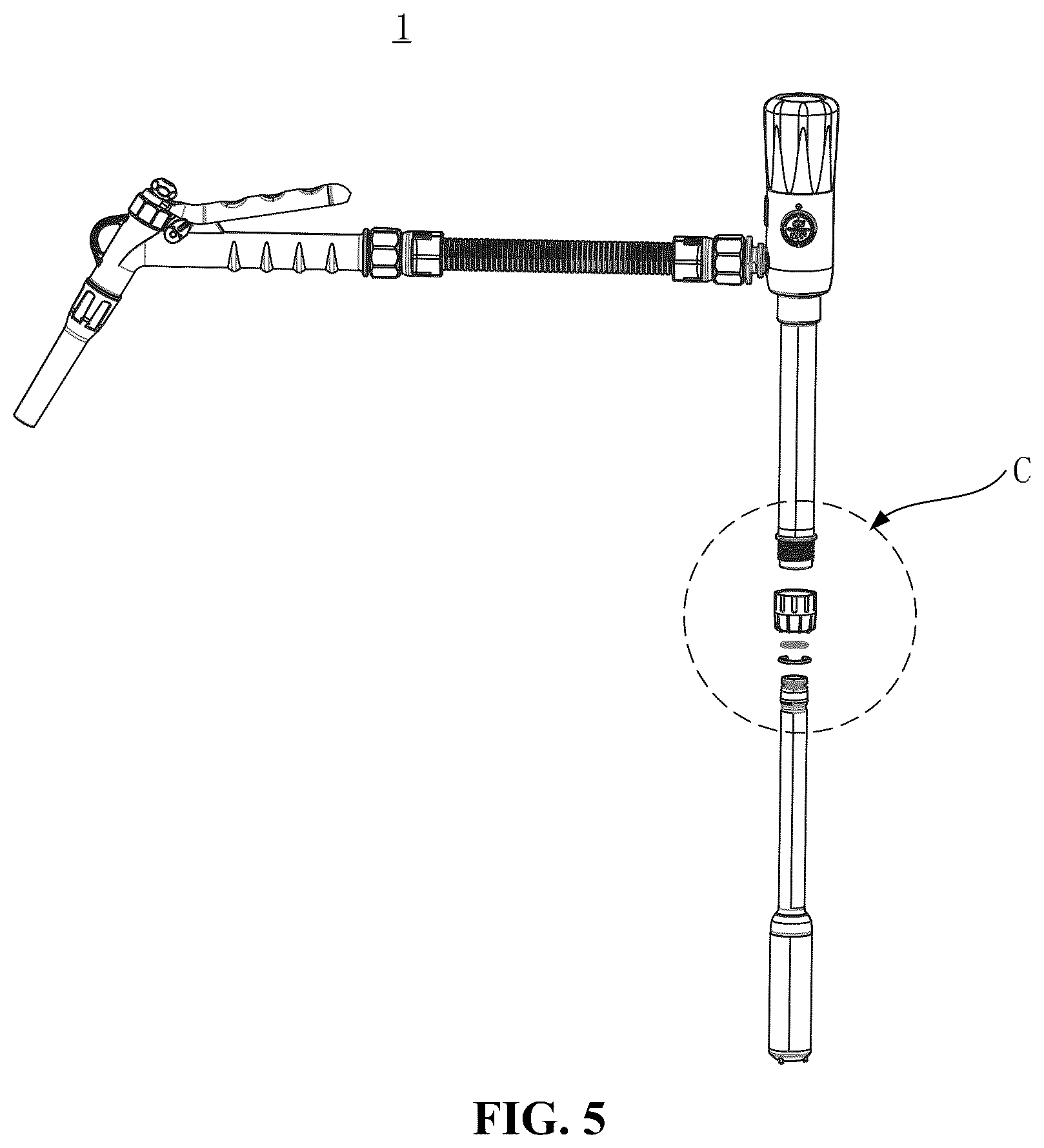 Patent US12319559 Figure 5 – Liquid pump with adjustable length and feed tank