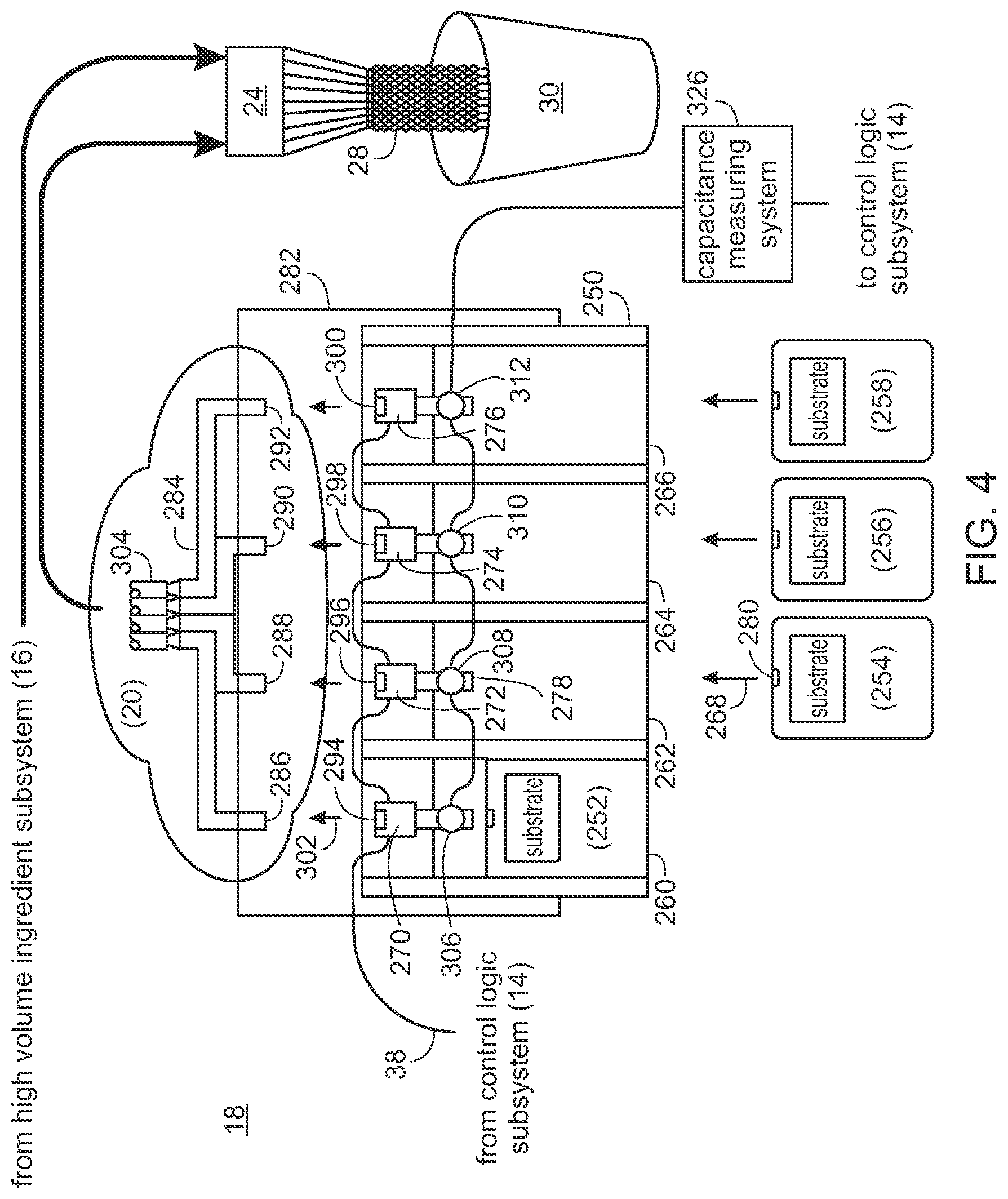 Patent US12319560 Figure 4 – Product dispensing system
