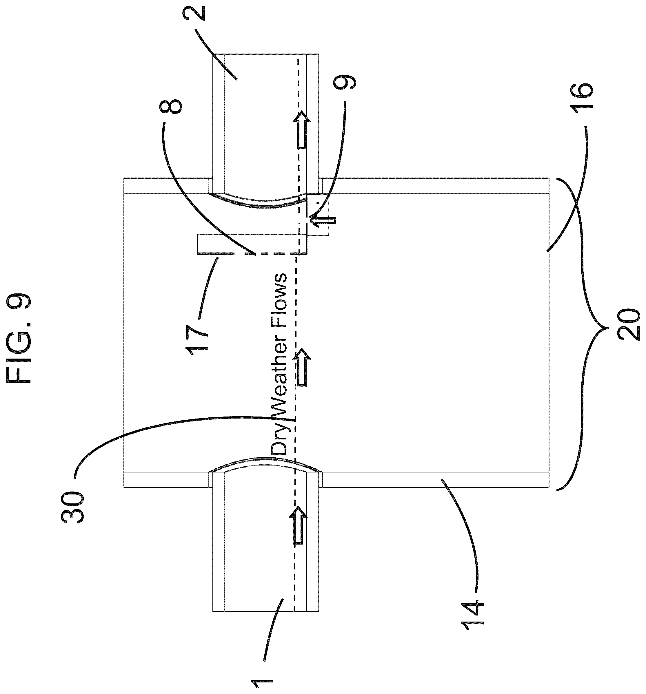 Patent US12319591 Figure 9 – Multi-level outlet weir for enhanced volumetric separation for stormwater treatment