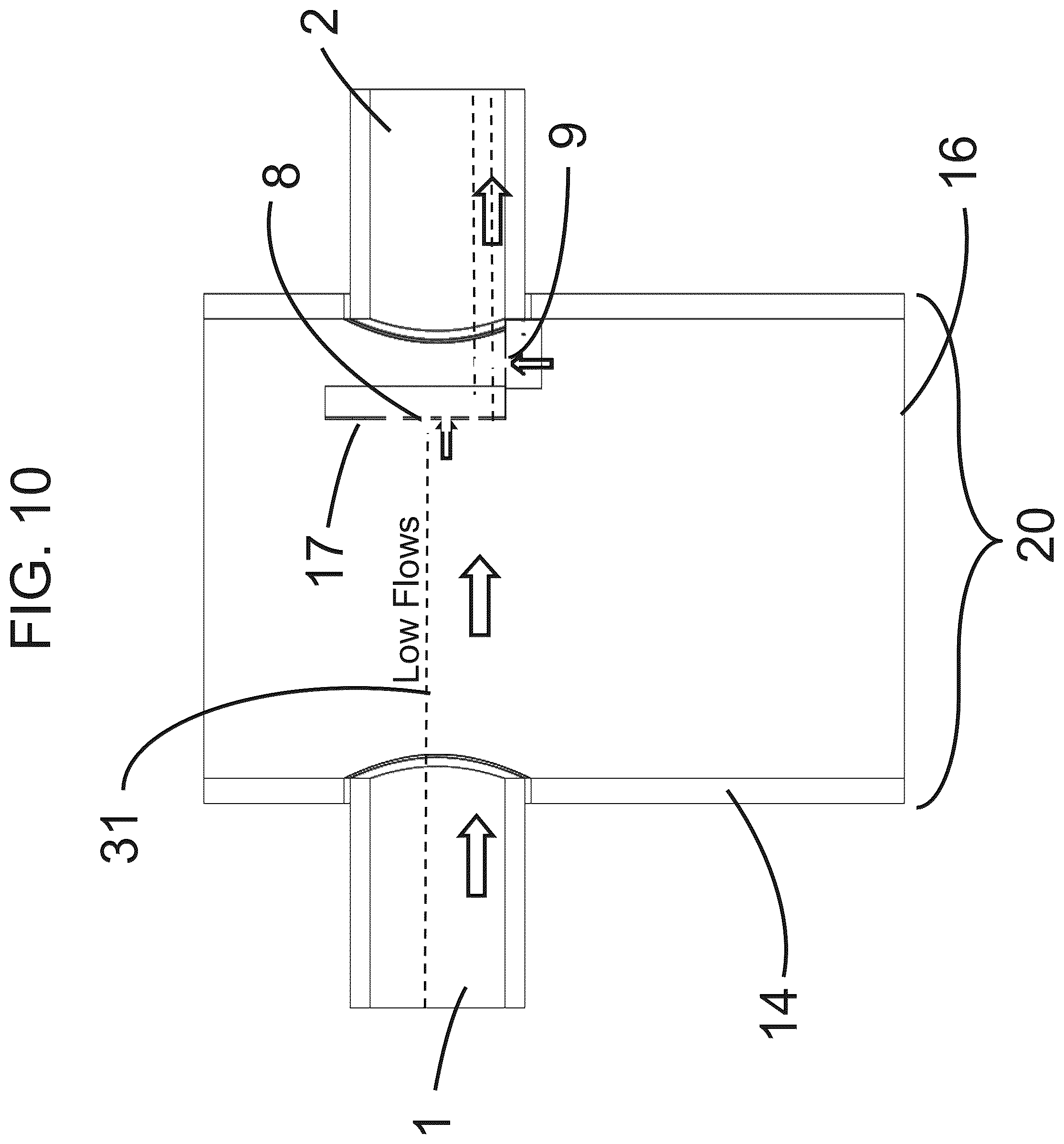 Patent US12319591 Figure 10 – Multi-level outlet weir for enhanced volumetric separation for stormwater treatment