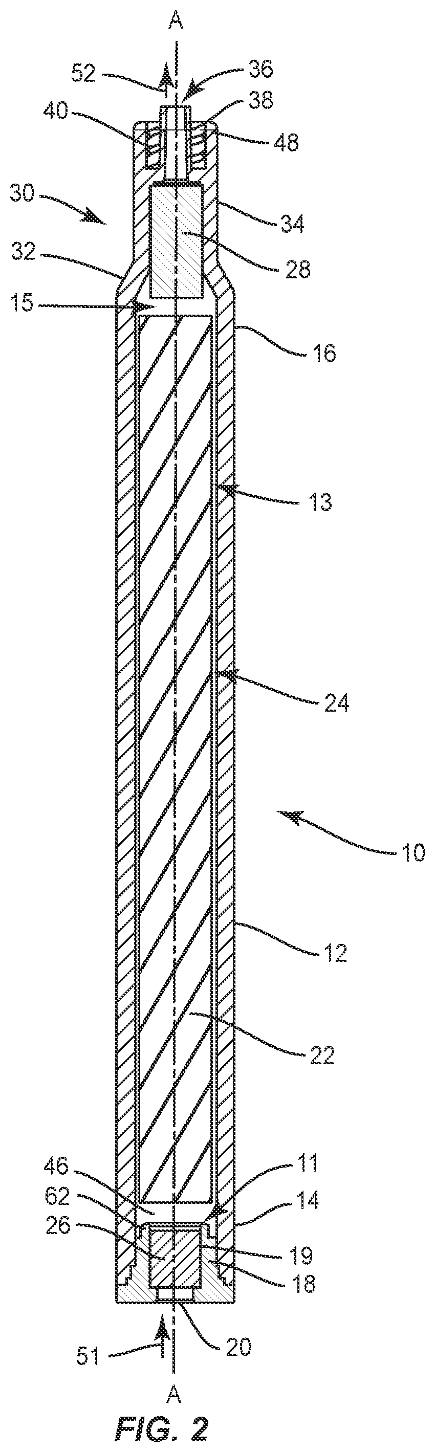 Patent US12319596 Figure 2 – Water treatment dispensing apparatus