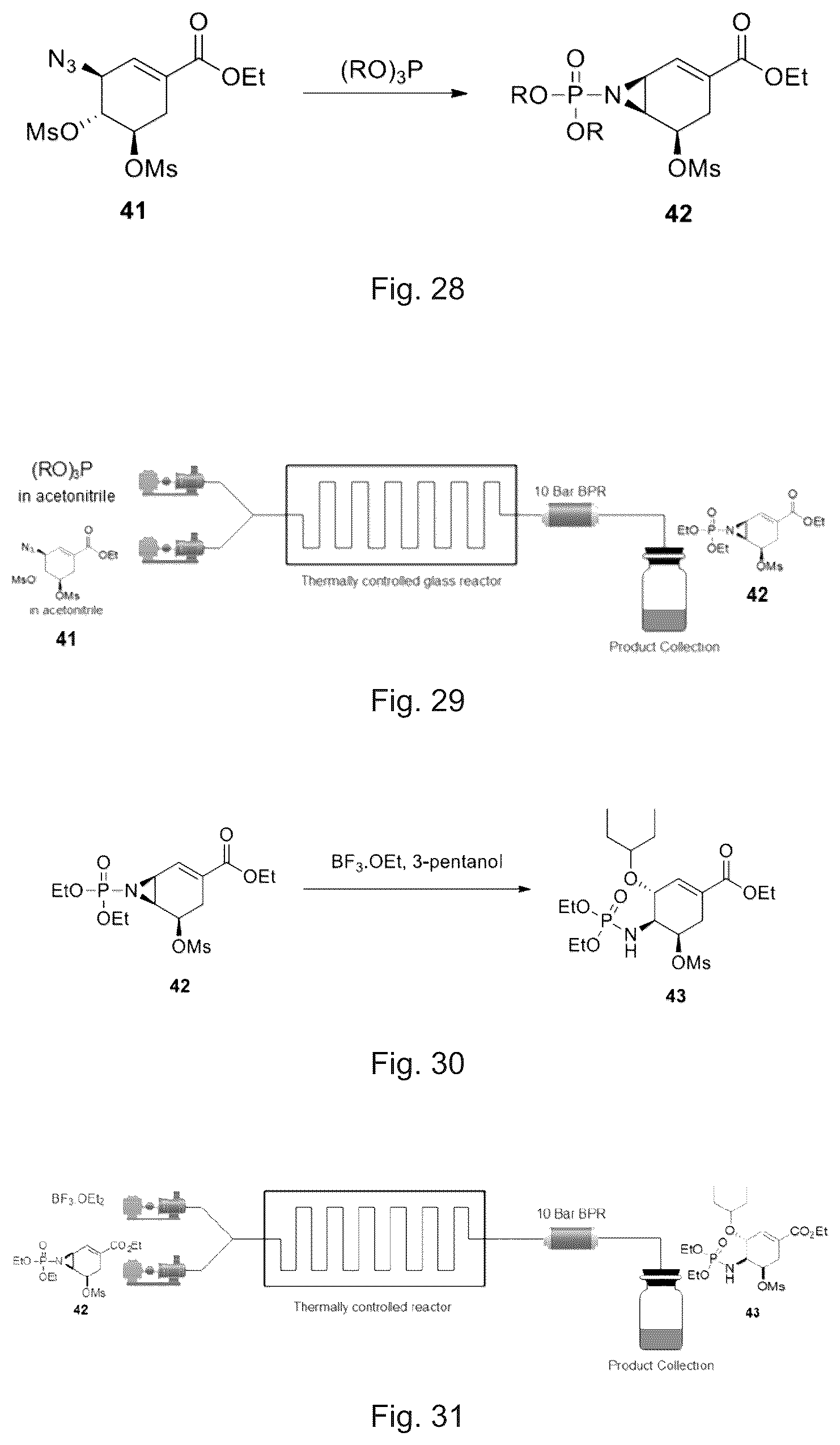 Patent US12319639 Figure 14 – Flow synthesis process for the production of oseltamivir