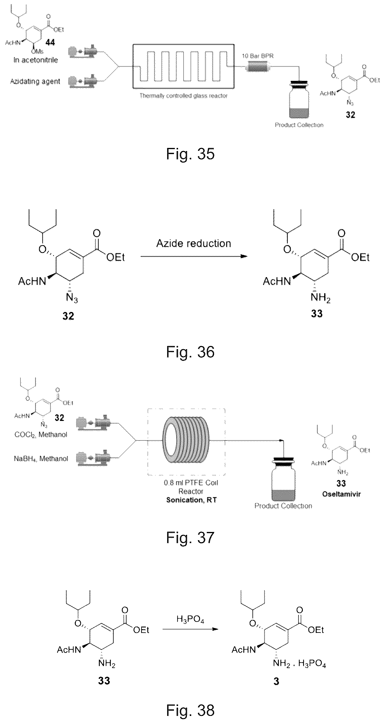 Patent US12319639 Figure 16 – Flow synthesis process for the production of oseltamivir