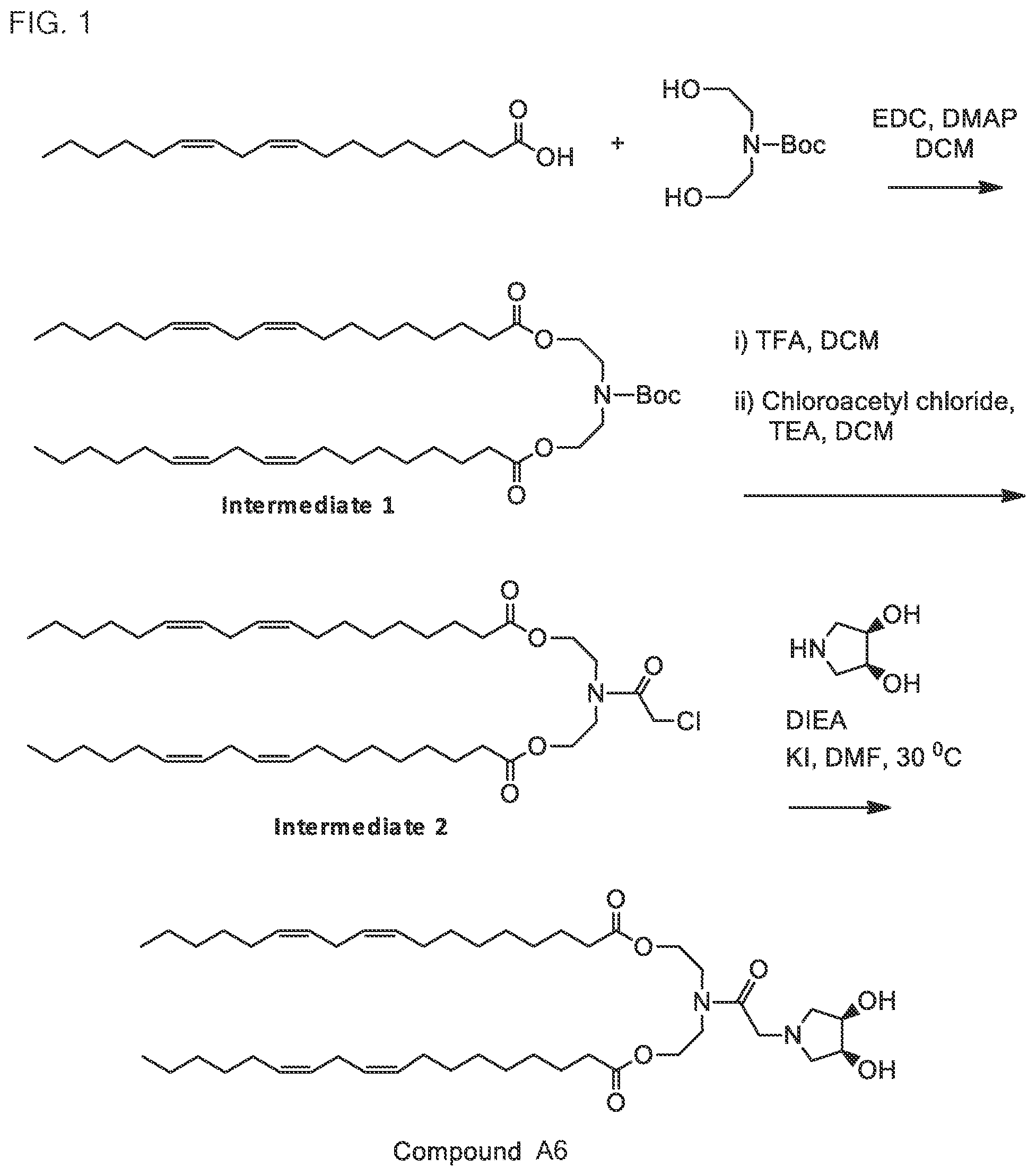 Patent US12319643 Figure 1 – Ionizable compounds and compositions and uses thereof