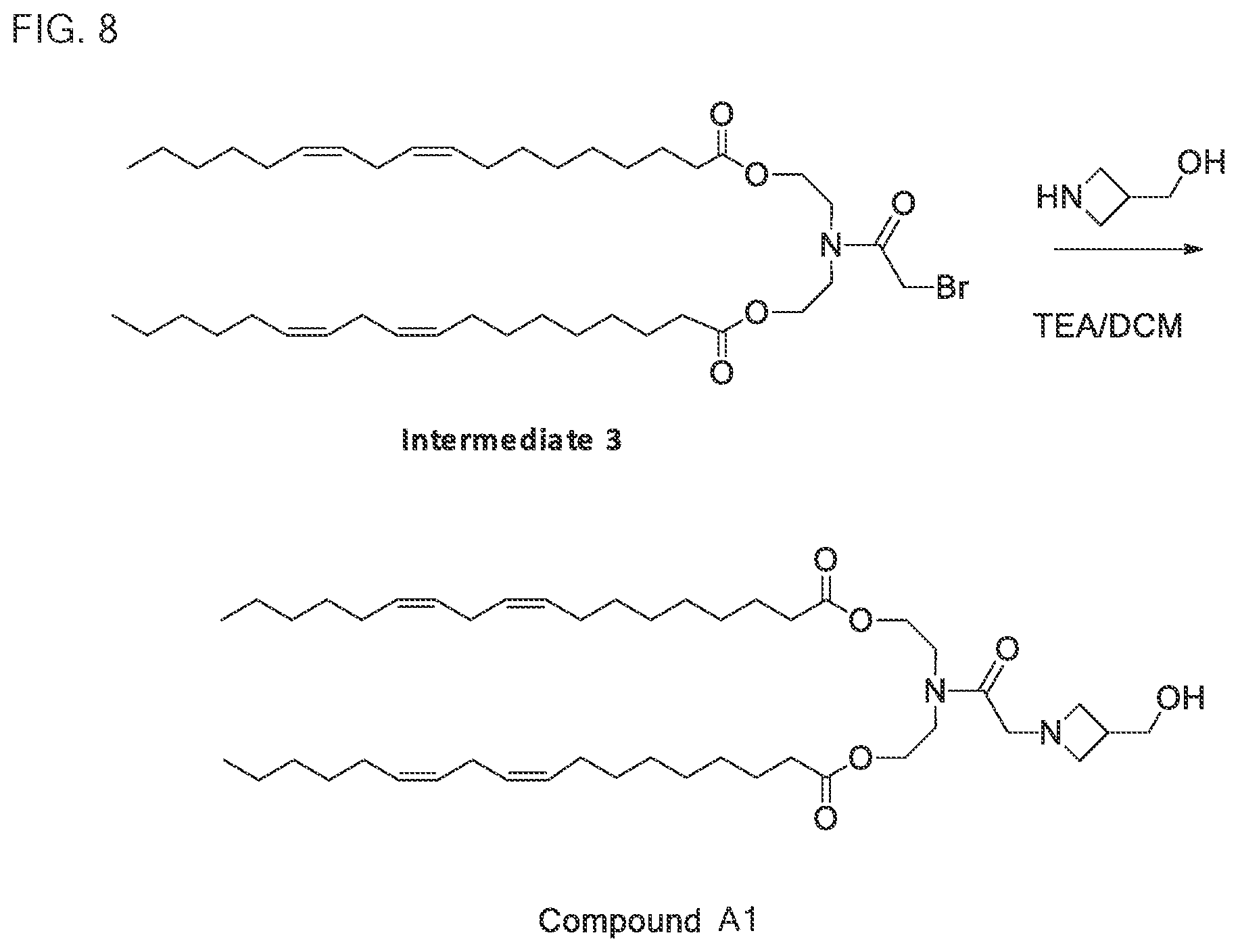 Patent US12319643 Figure 8 – Ionizable compounds and compositions and uses thereof