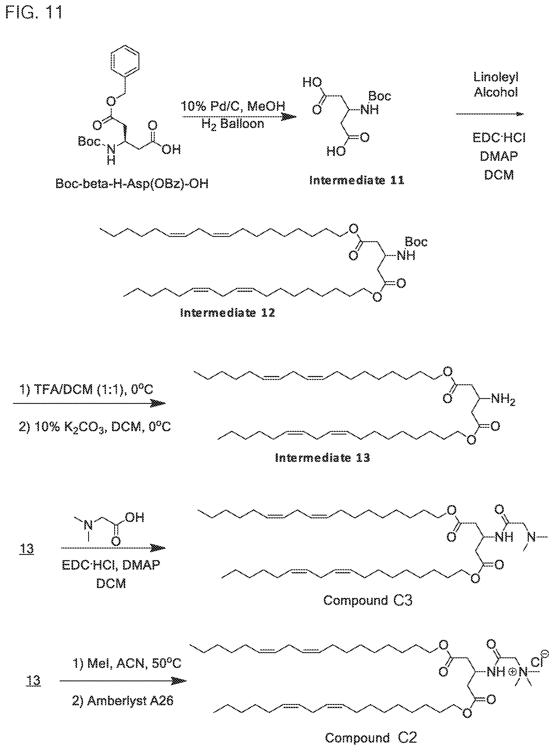 Patent US12319643 Figure 11 – Ionizable compounds and compositions and uses thereof