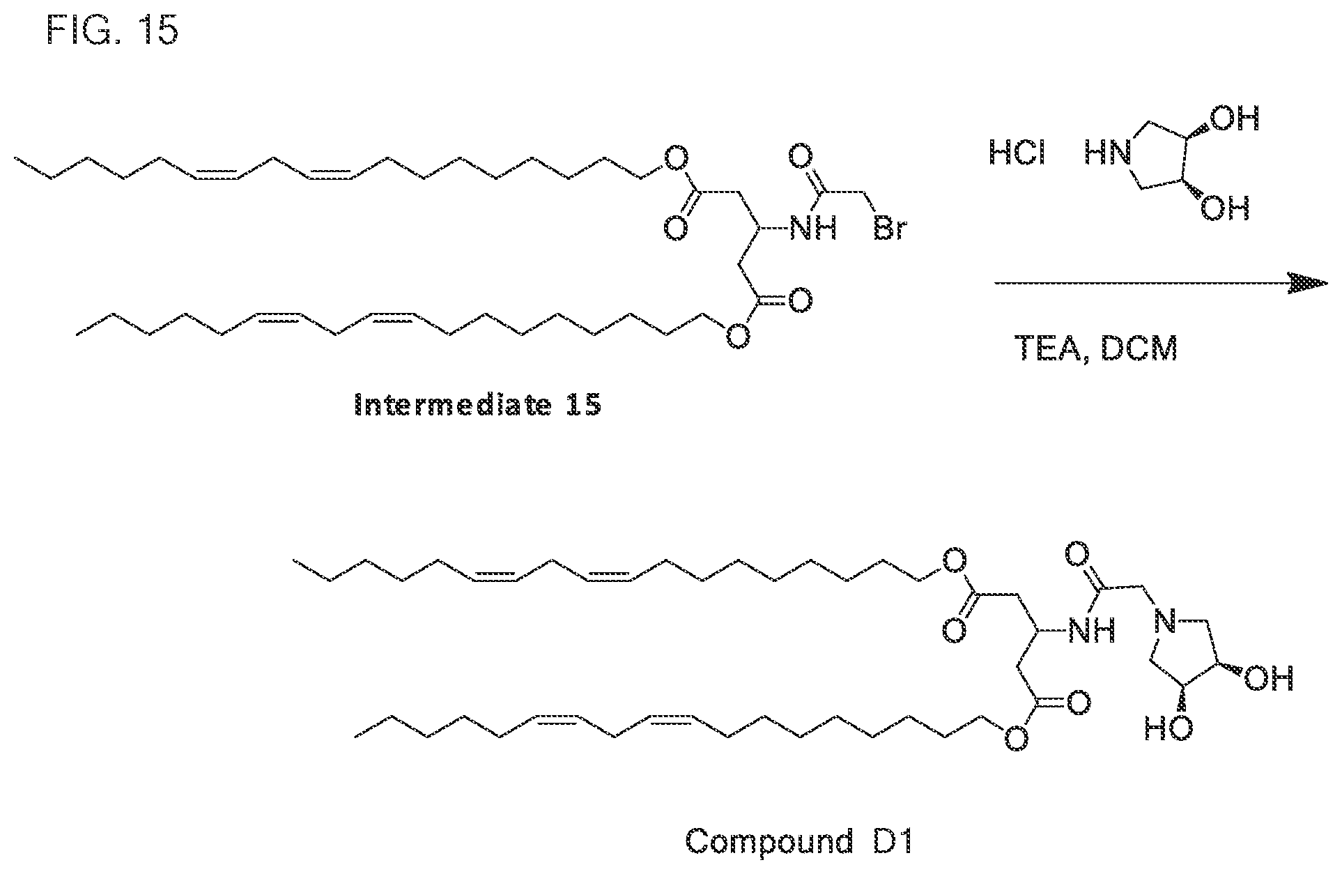 Patent US12319643 Figure 15 – Ionizable compounds and compositions and uses thereof