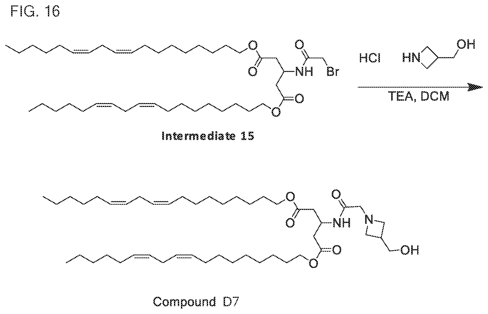 Patent US12319643 Figure 16 – Ionizable compounds and compositions and uses thereof