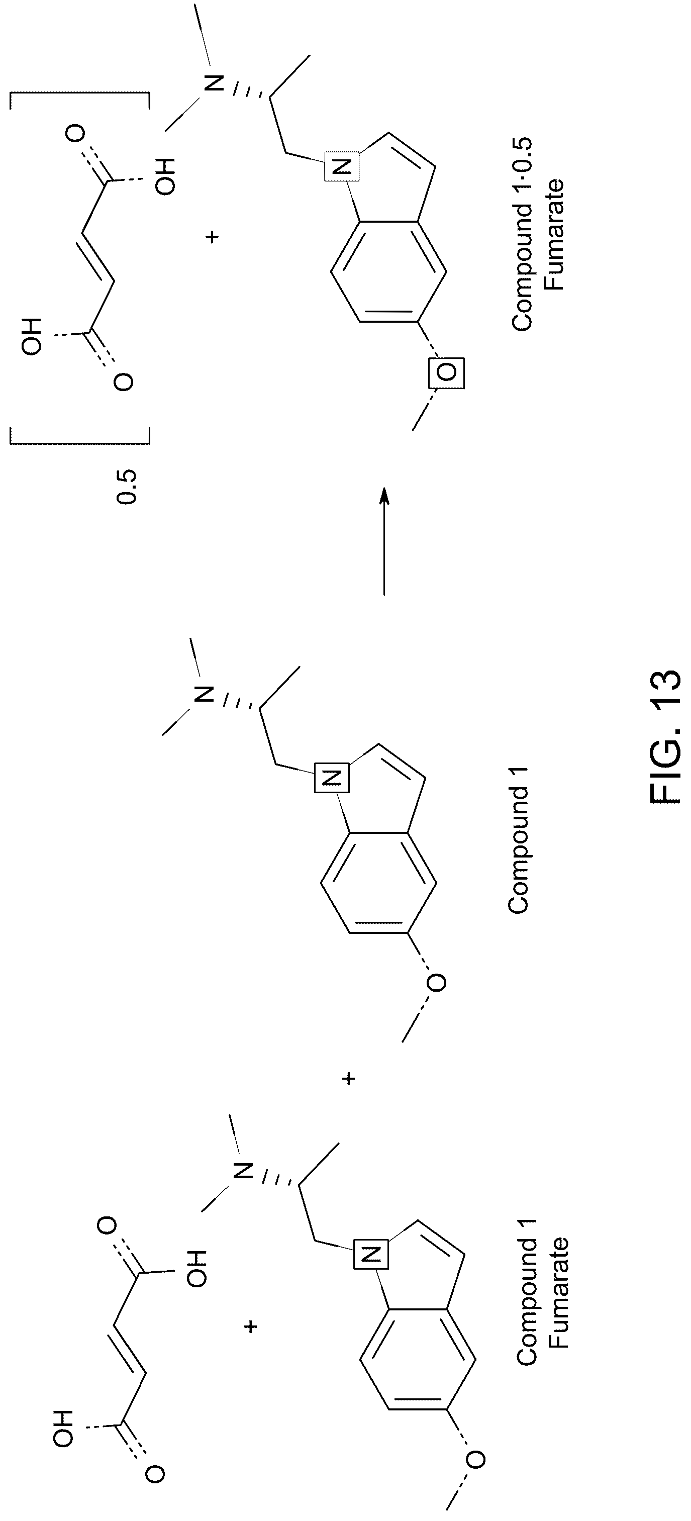 Patent US12319652 Figure 13 – Salts and solid forms of (R)-1-(5-methoxy-1H-indol-1-yl)-N,N-dimethylpropan-2-amine