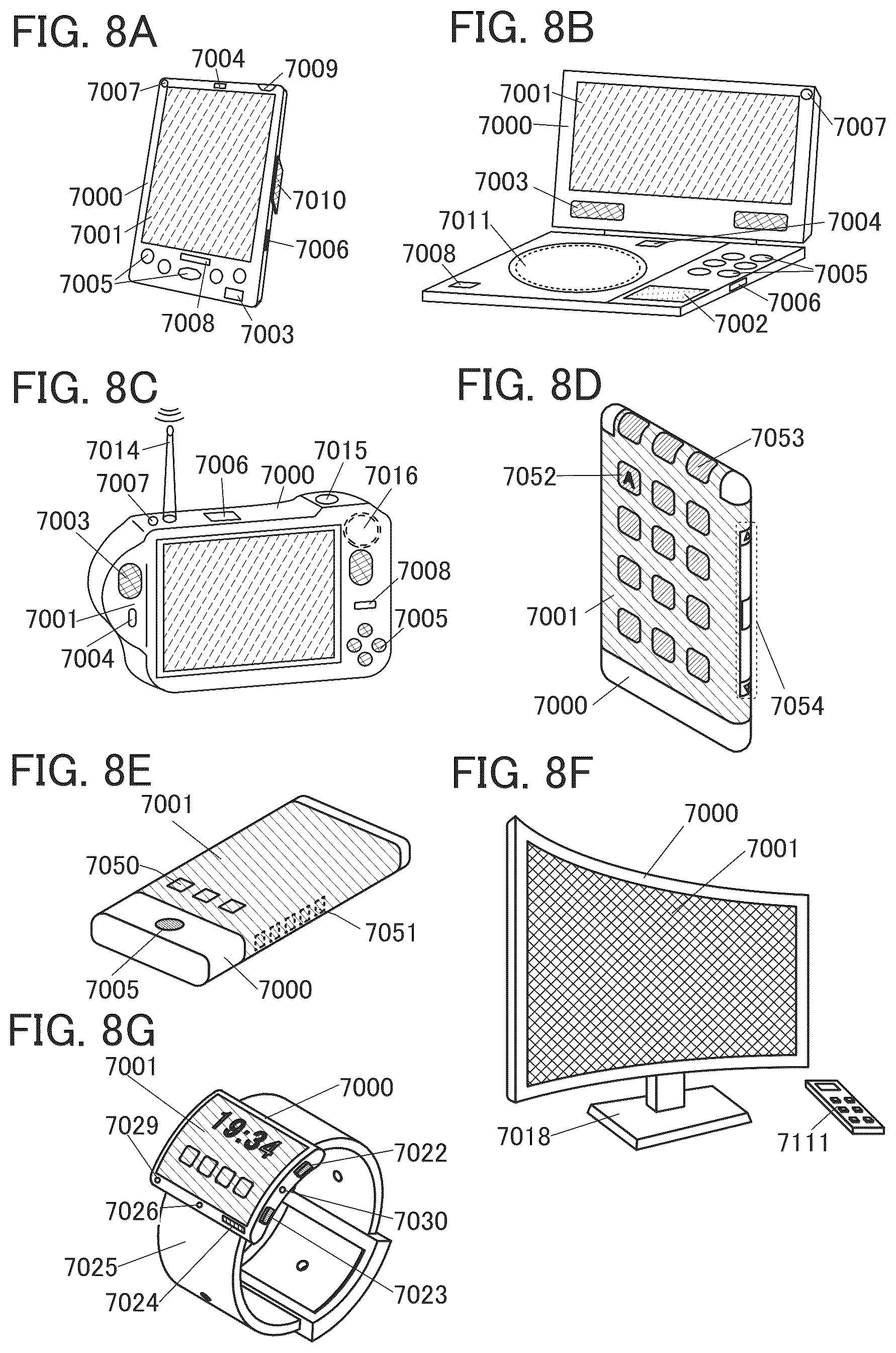 Patent US12319688 Figure 8 – Light-emitting device, light-emitting apparatus, electronic device, and lighting device