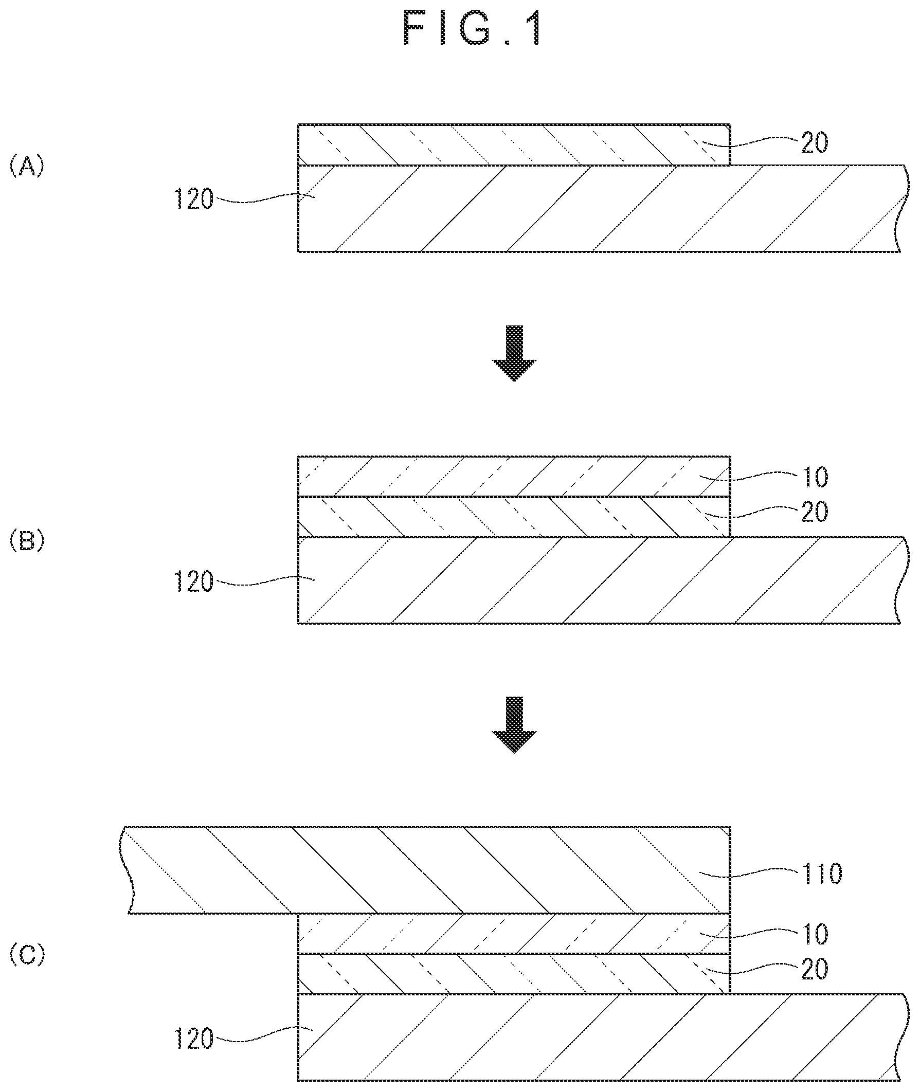 Patent US12319852 Figure 1 – Method of bonding with adhesive sheets for high-frequency dielectric heating