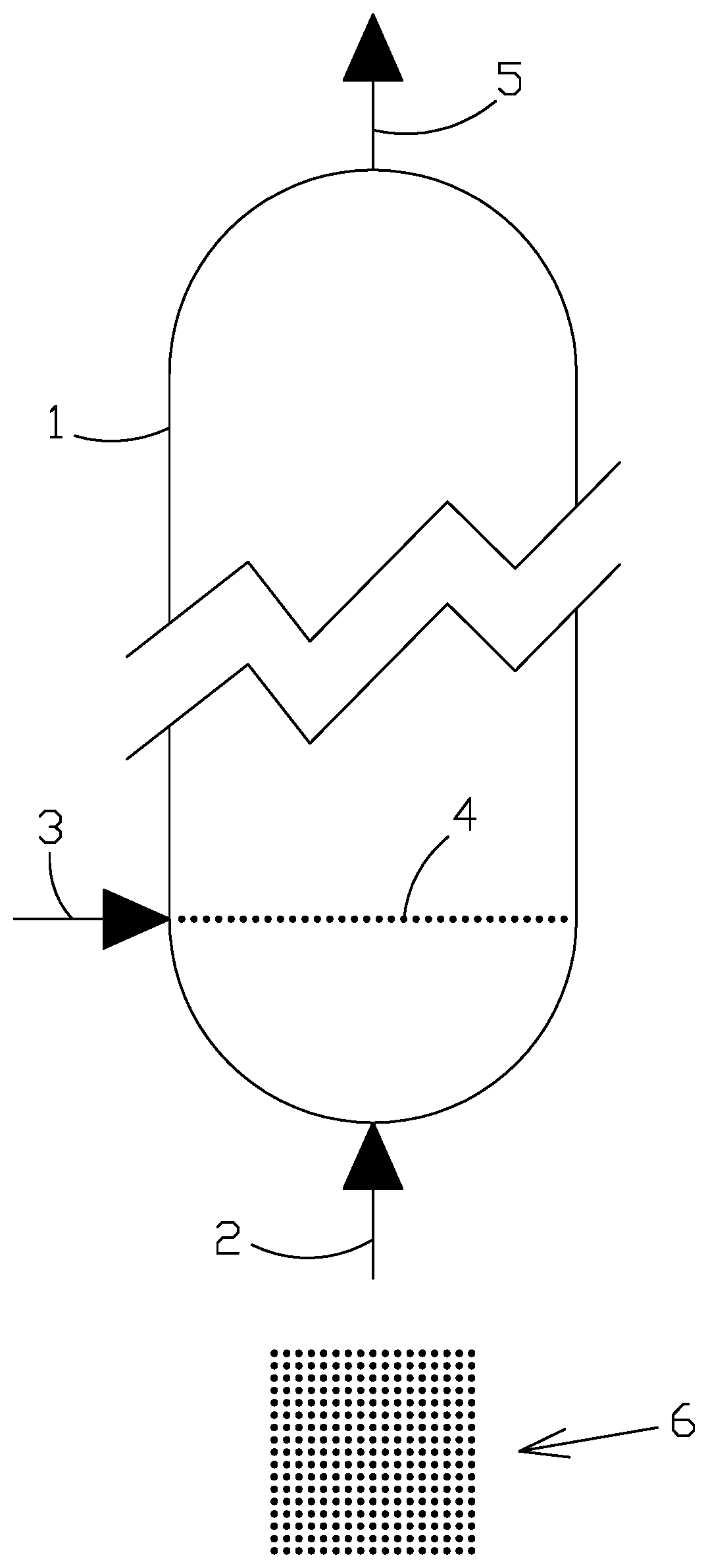 Patent US12319879 Figure 1 – Hydrotreatment upflow reactors with high hydrogen-hydrocarbon liquid contact surface and improved hydrogenation capacity