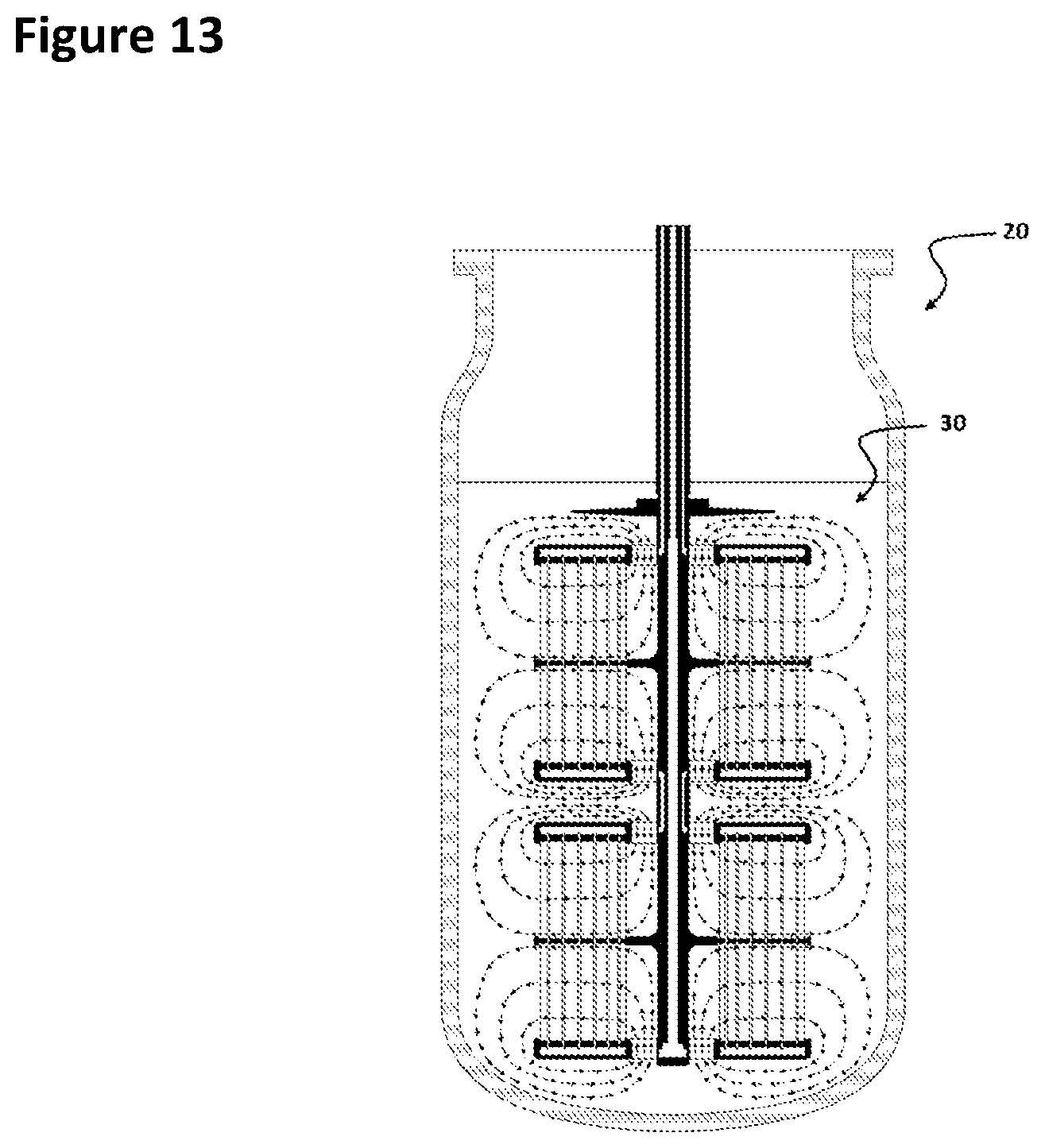Patent US12319900 Figure 7 – Integral gas-introduction and stirring unit for gas-liquid reactors