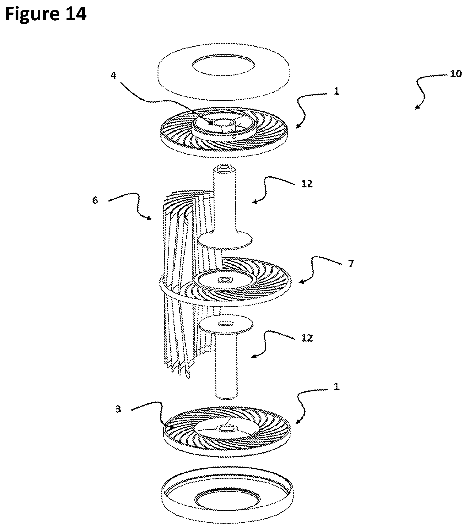 Patent US12319900 Figure 8 – Integral gas-introduction and stirring unit for gas-liquid reactors