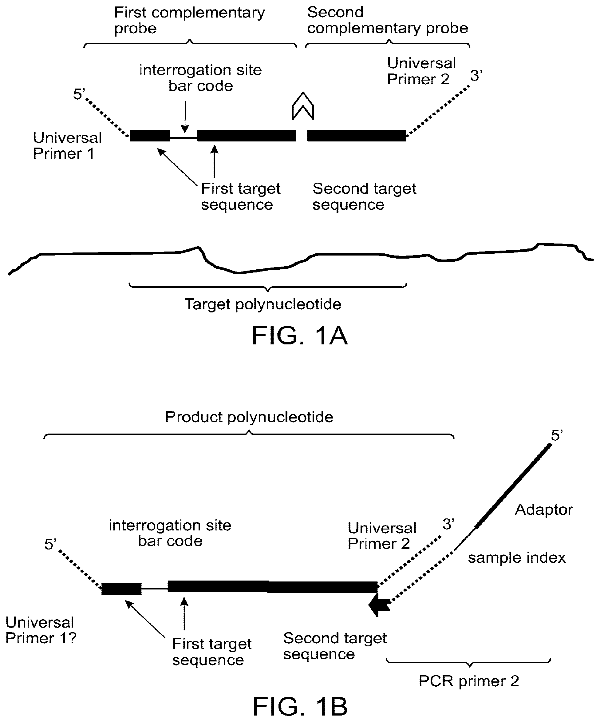 Patent US12319957 Figure 1 – Nucleic acid analysis by joining barcoded polynucleotide probes