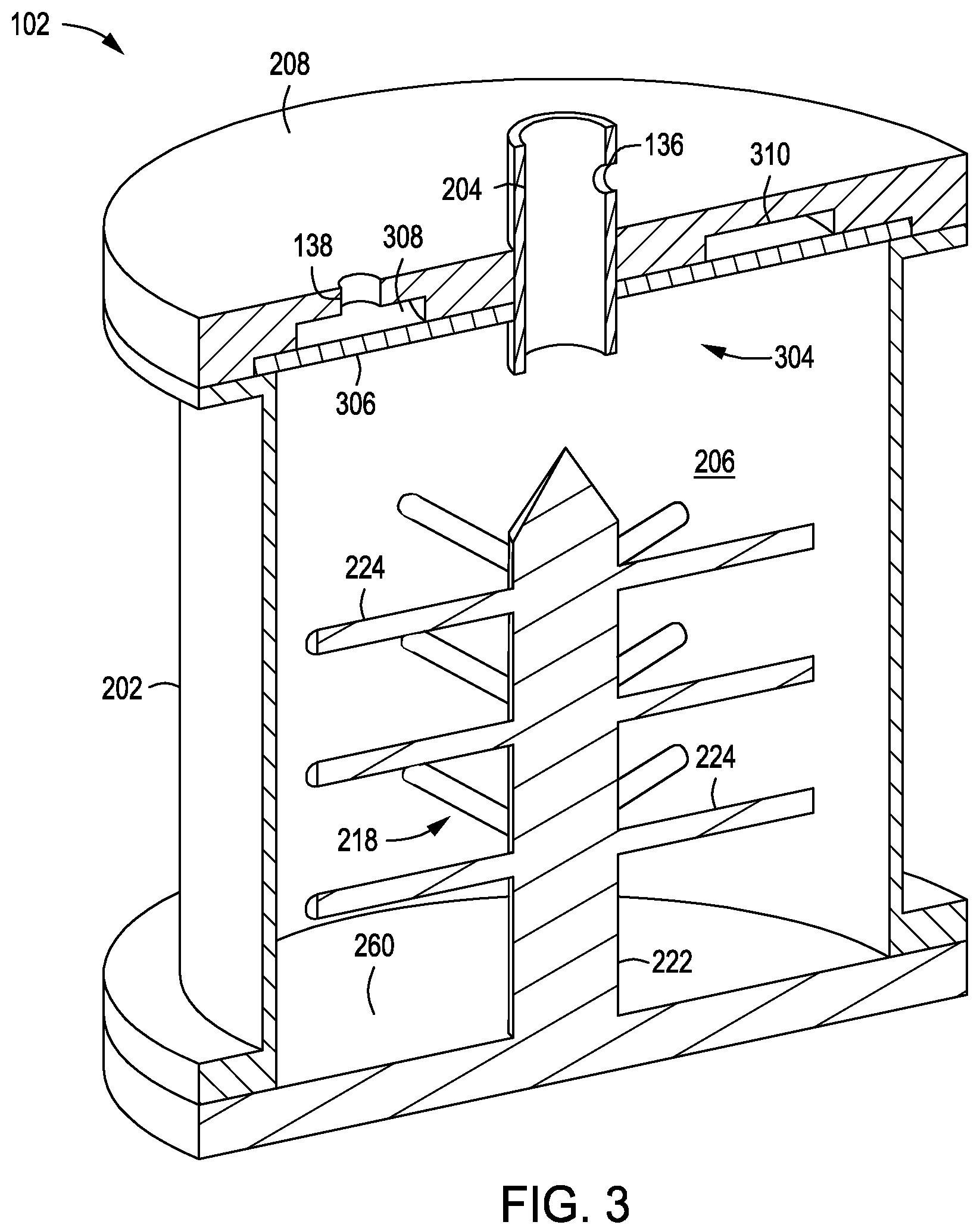 Patent US12319999 Figure 3 – Refillable large volume solid precursor sublimation vessel