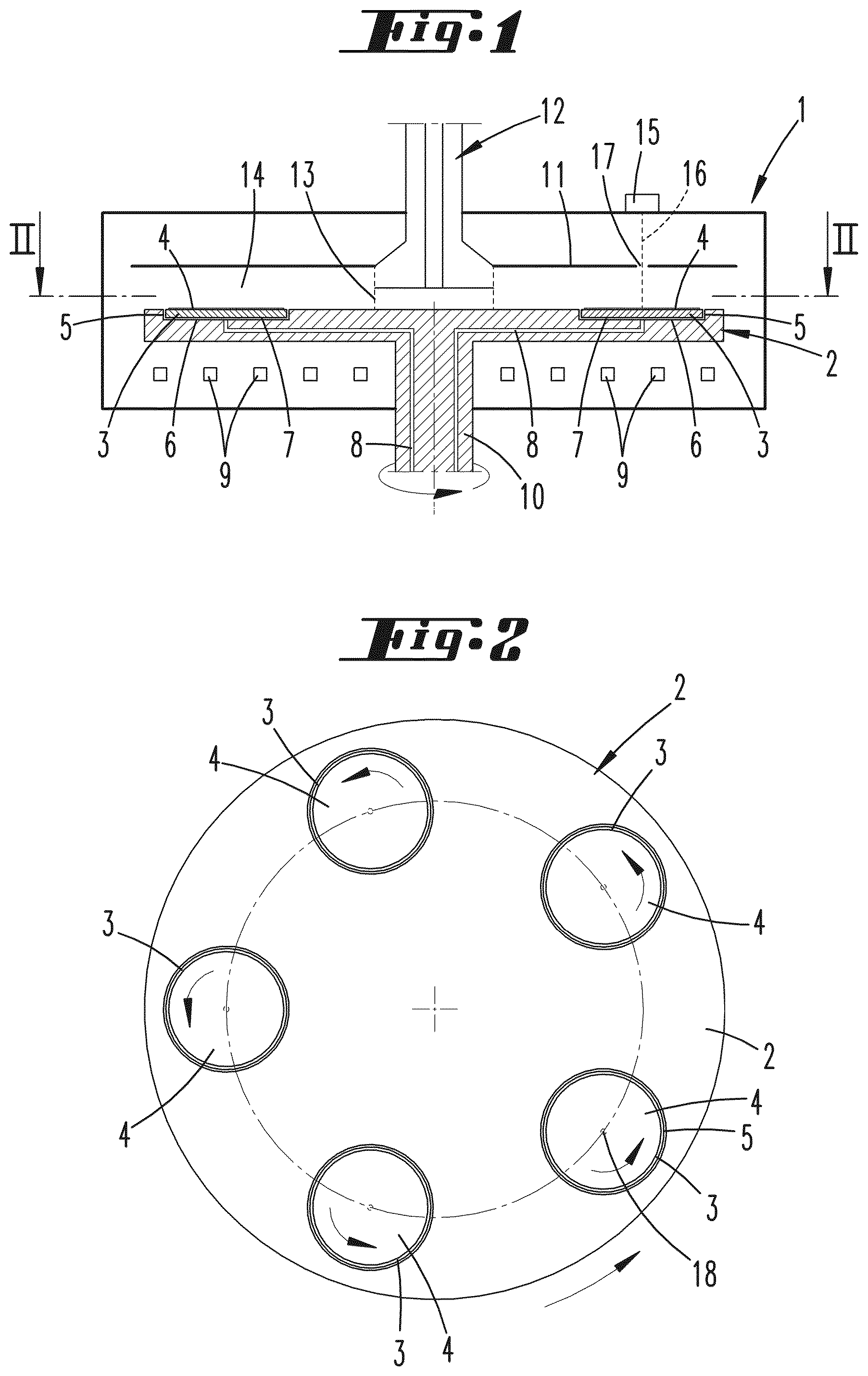 Patent US12320002 Figure 1 – CVD reactor and method for controlling the surface temperature of the substrates