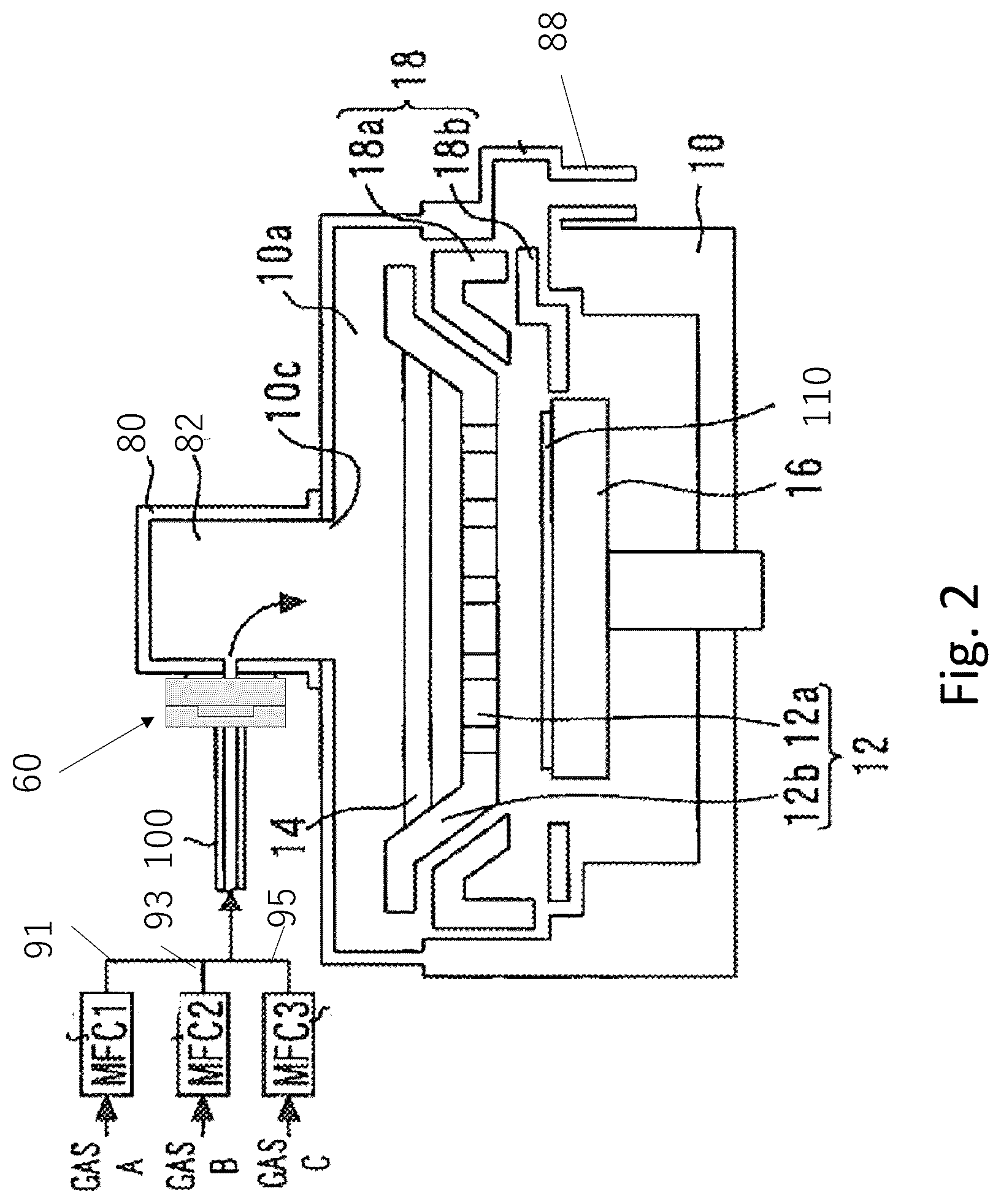 Patent US12320003 Figure 2 – Substrate processing apparatus including gas diffusion nozzle